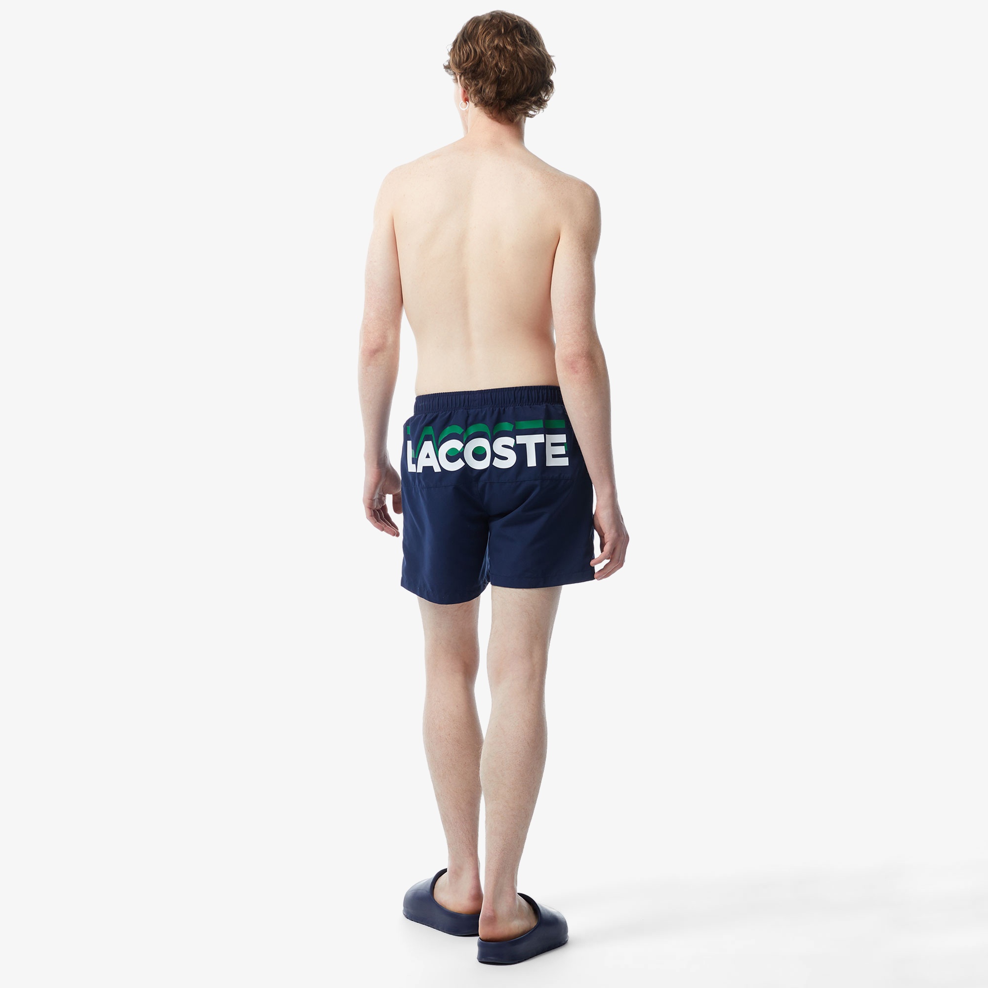 Lacoste Erkek Baskılı Lacivert Mayo Şort