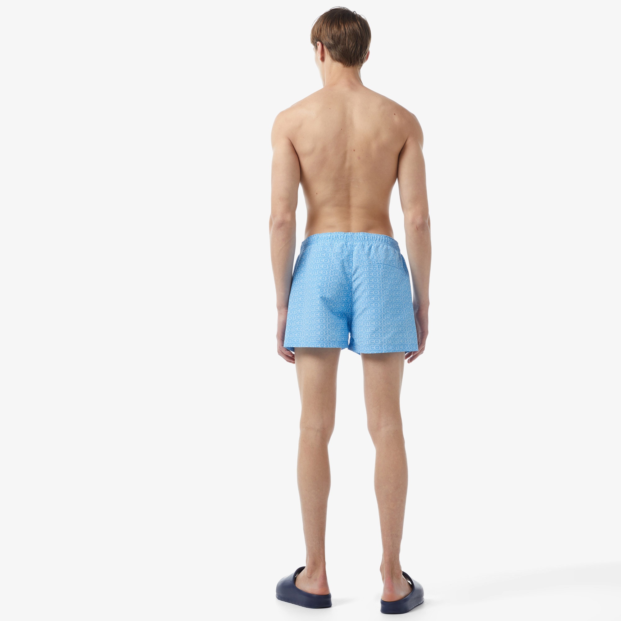 Lacoste Erkek Desenli Mavi Mayo Şort