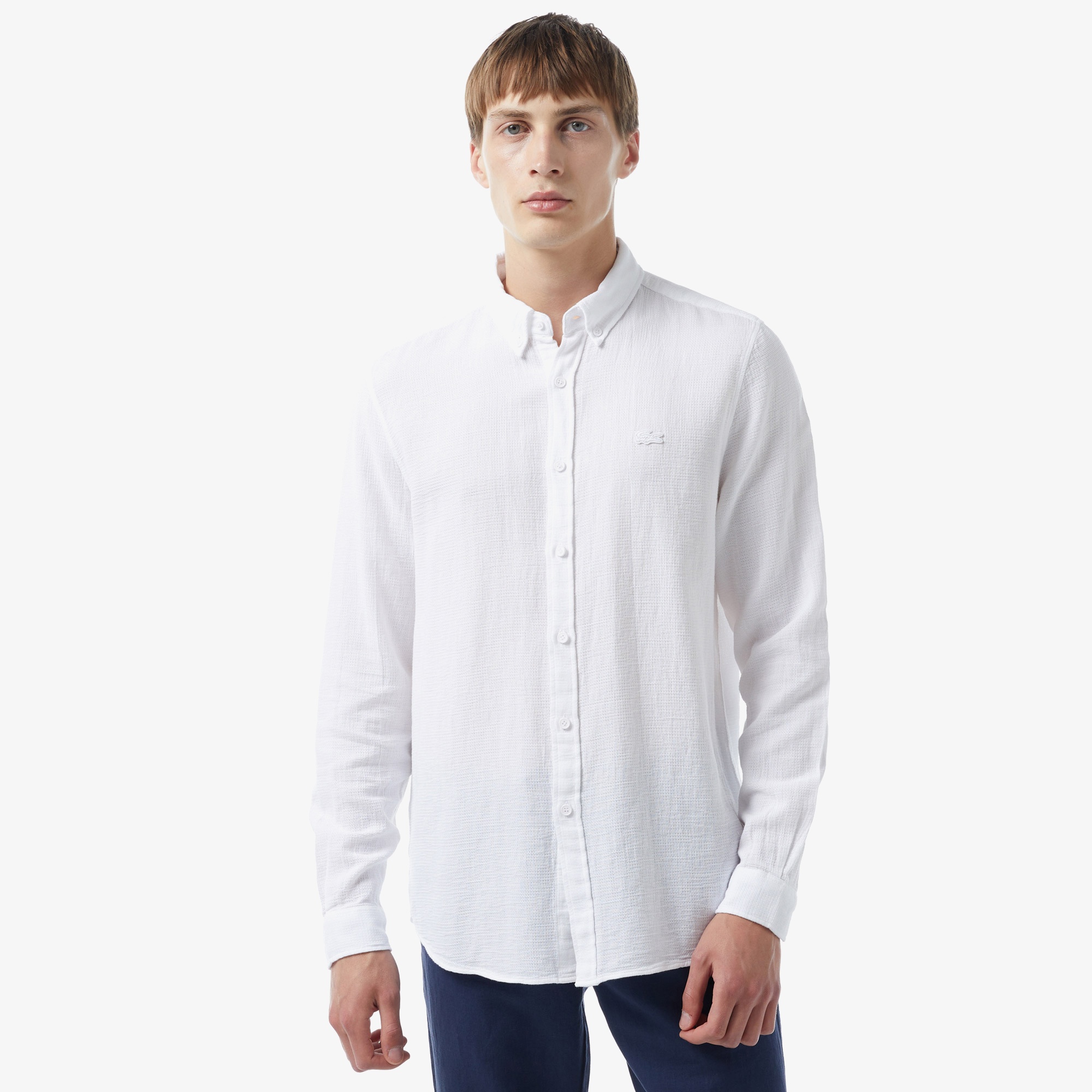 Lacoste Erkek Regular Fit Beyaz Gömlek