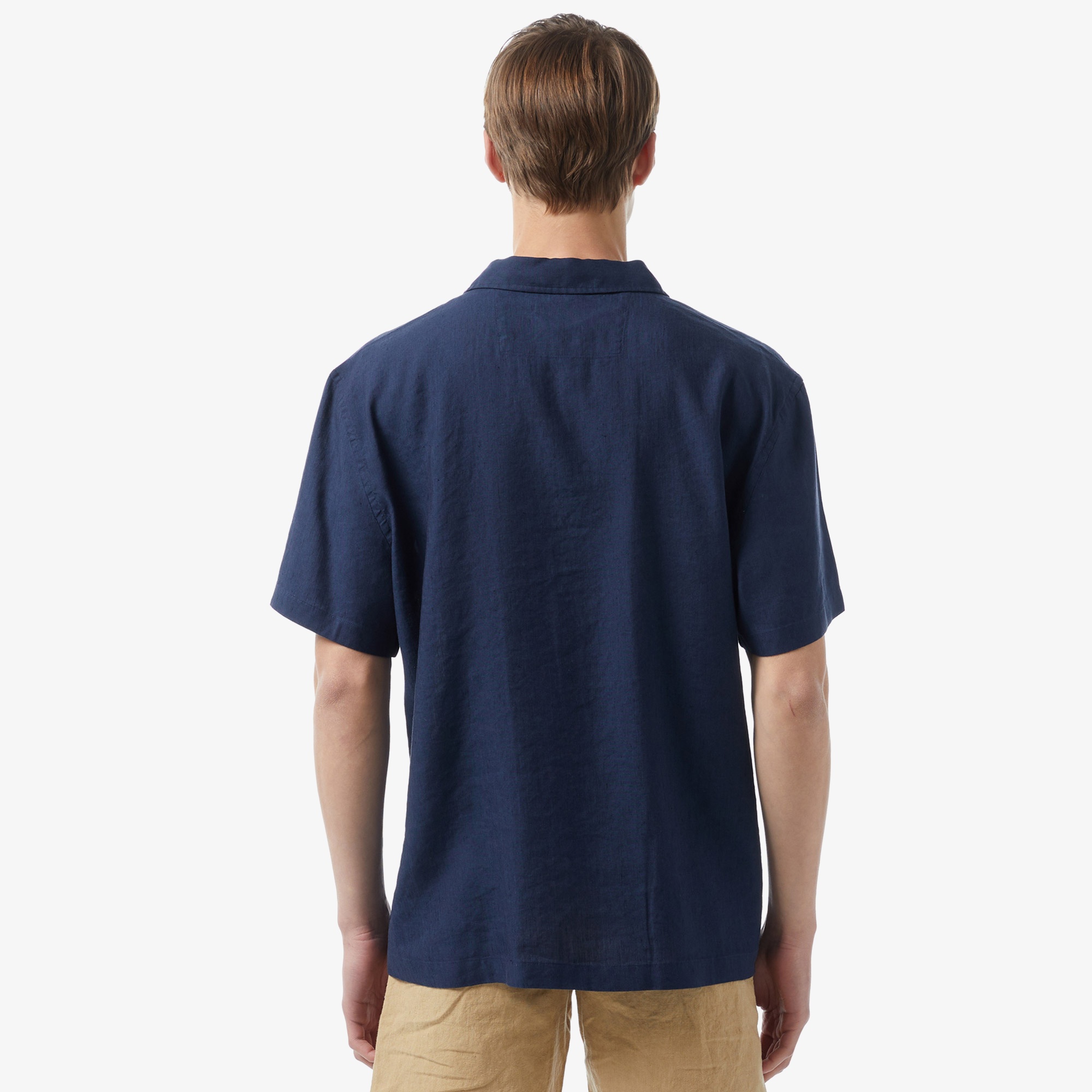 Lacoste Erkek Relaxed Fit Kısa Kollu Lacivert Gömlek