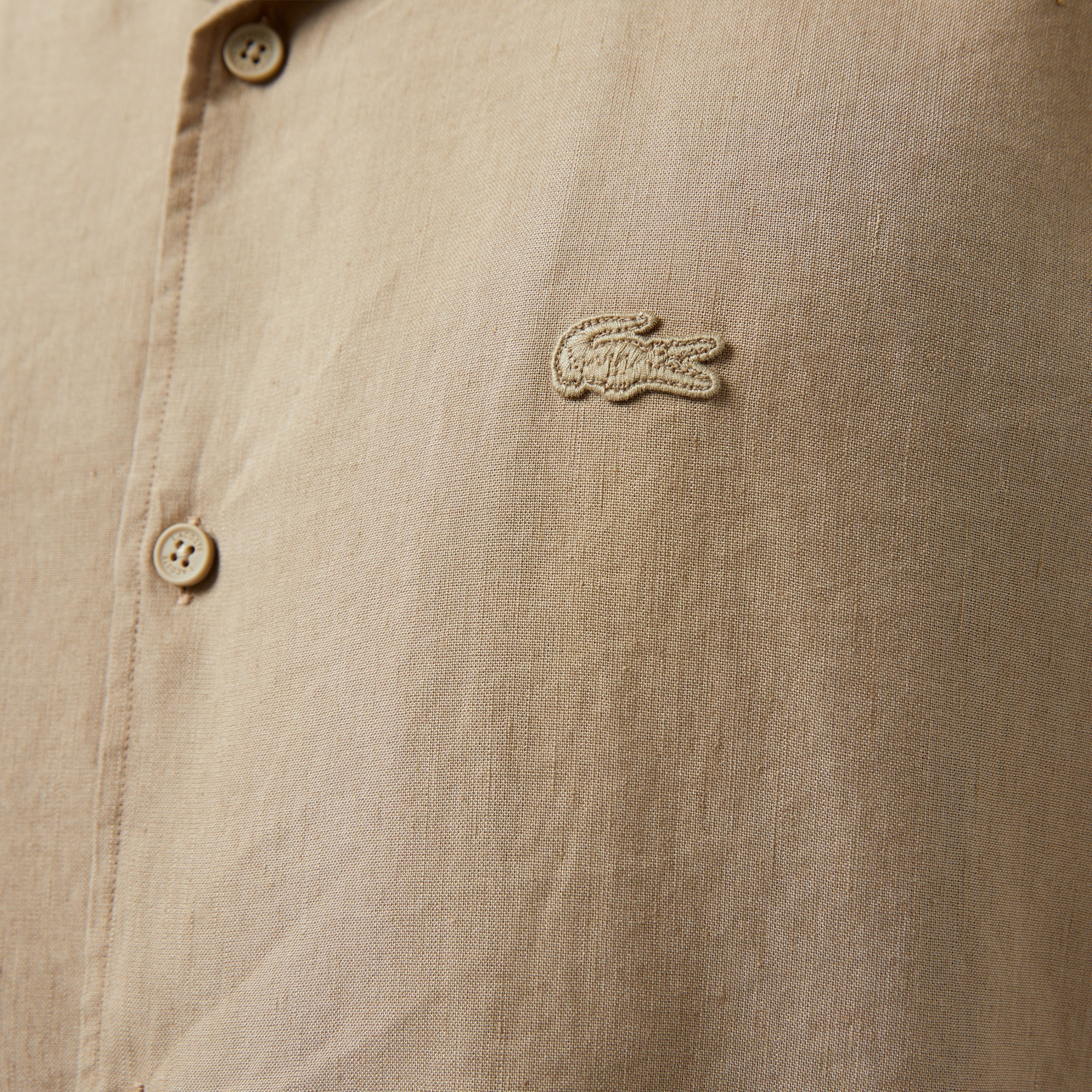 Lacoste Erkek Relaxed Fit Bej Gömlek