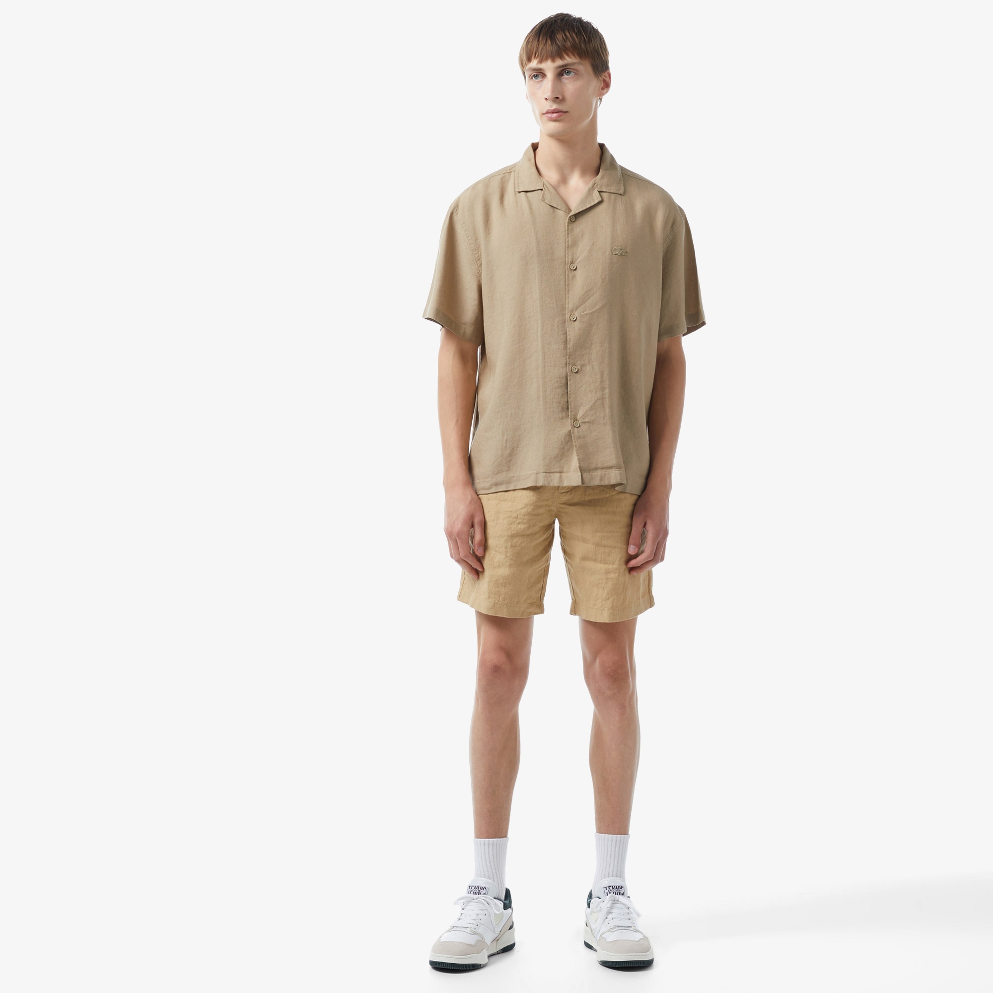 Lacoste Erkek Relaxed Fit Bej Gömlek