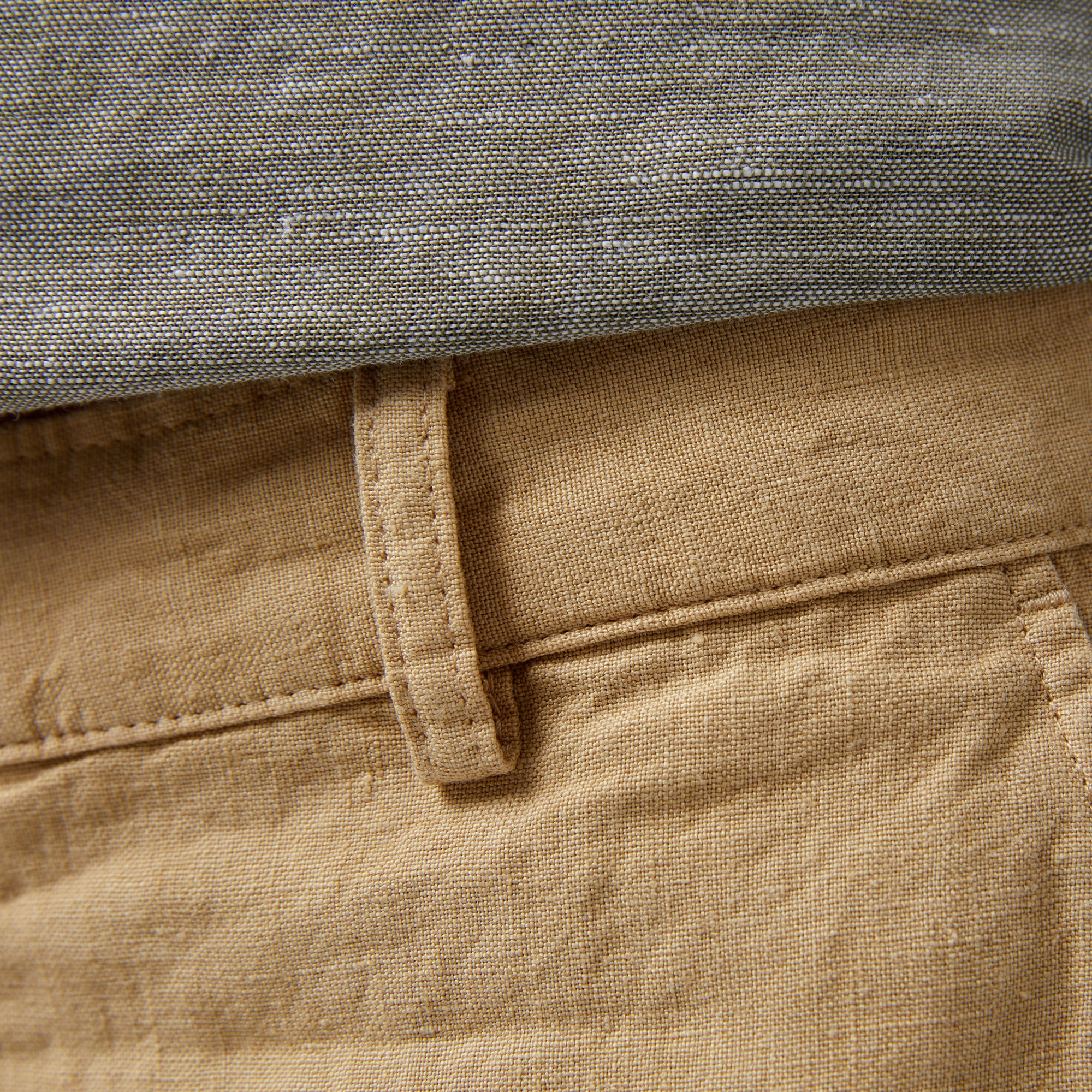 Lacoste Erkek Slim Fit Keten Bej Bermuda