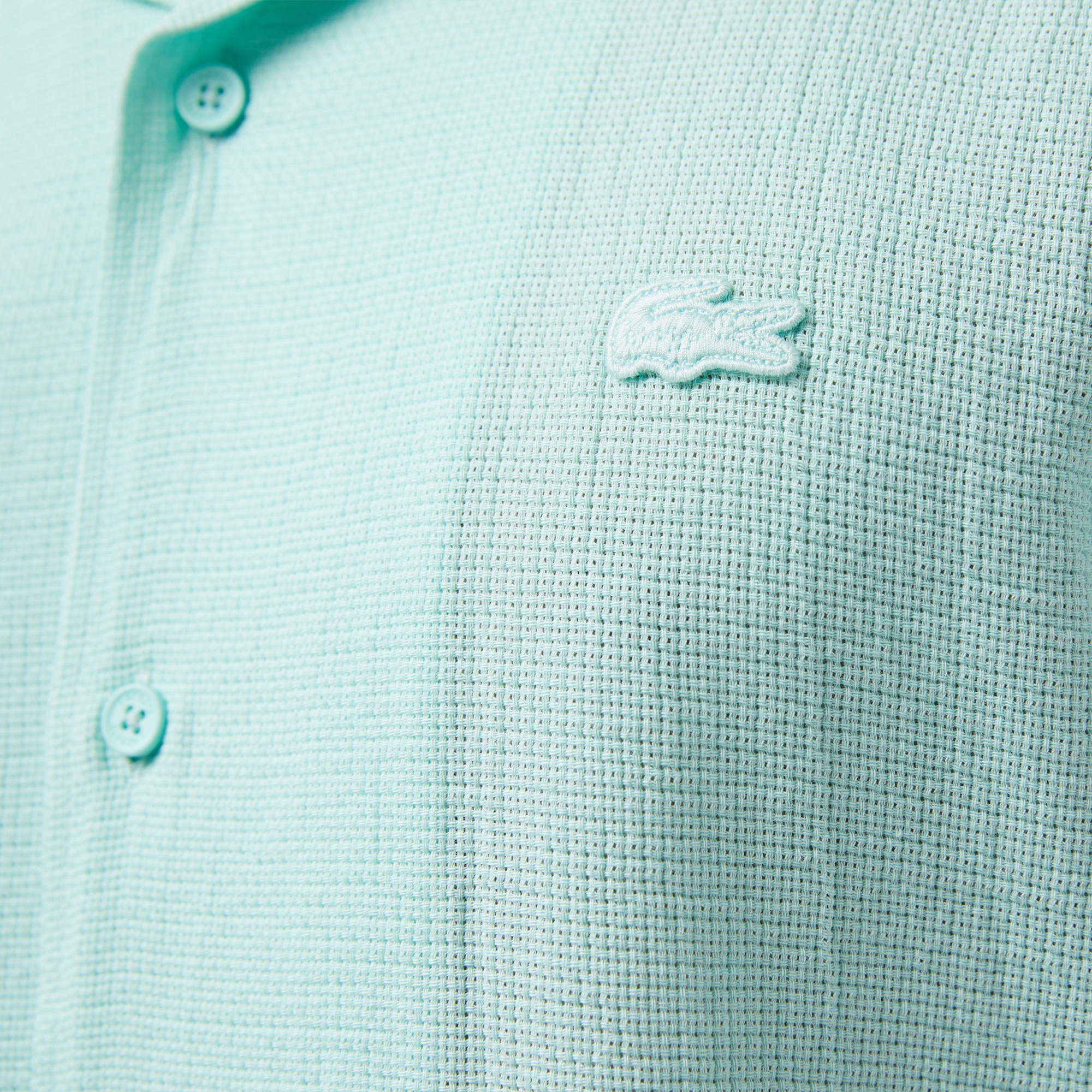 Lacoste Erkek Relaxed Fit Kısa Kollu Yeşil Gömlek