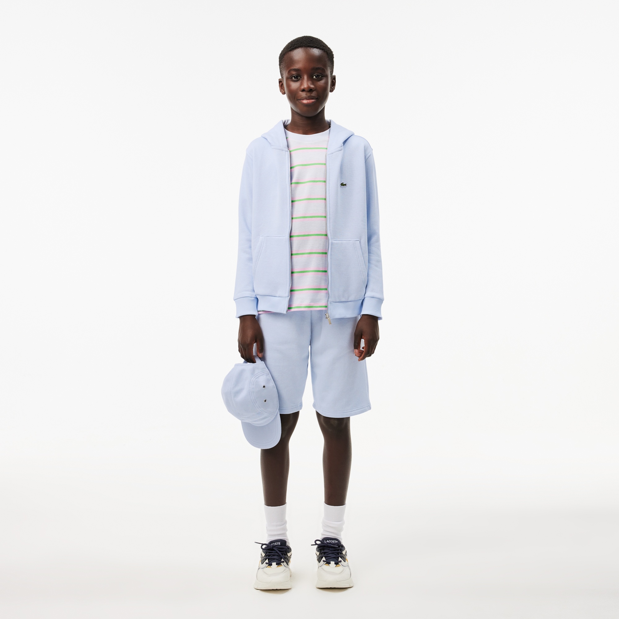 Lacoste Çocuk Kapüşonlu Mavi Sweatshirt