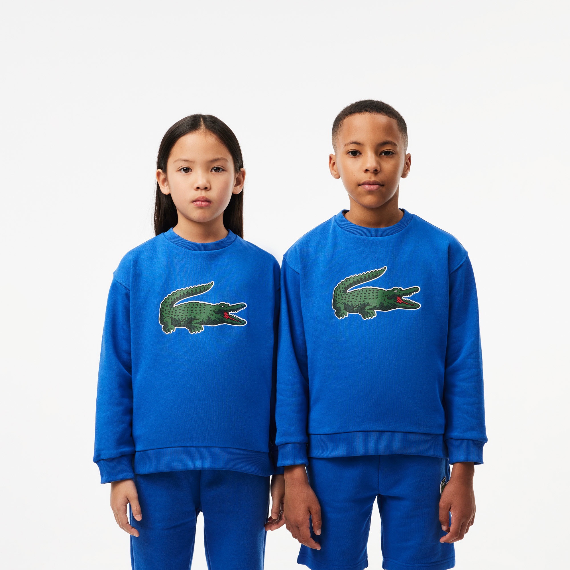 Lacoste Çocuk Baskılı Mavi Sweatshirt