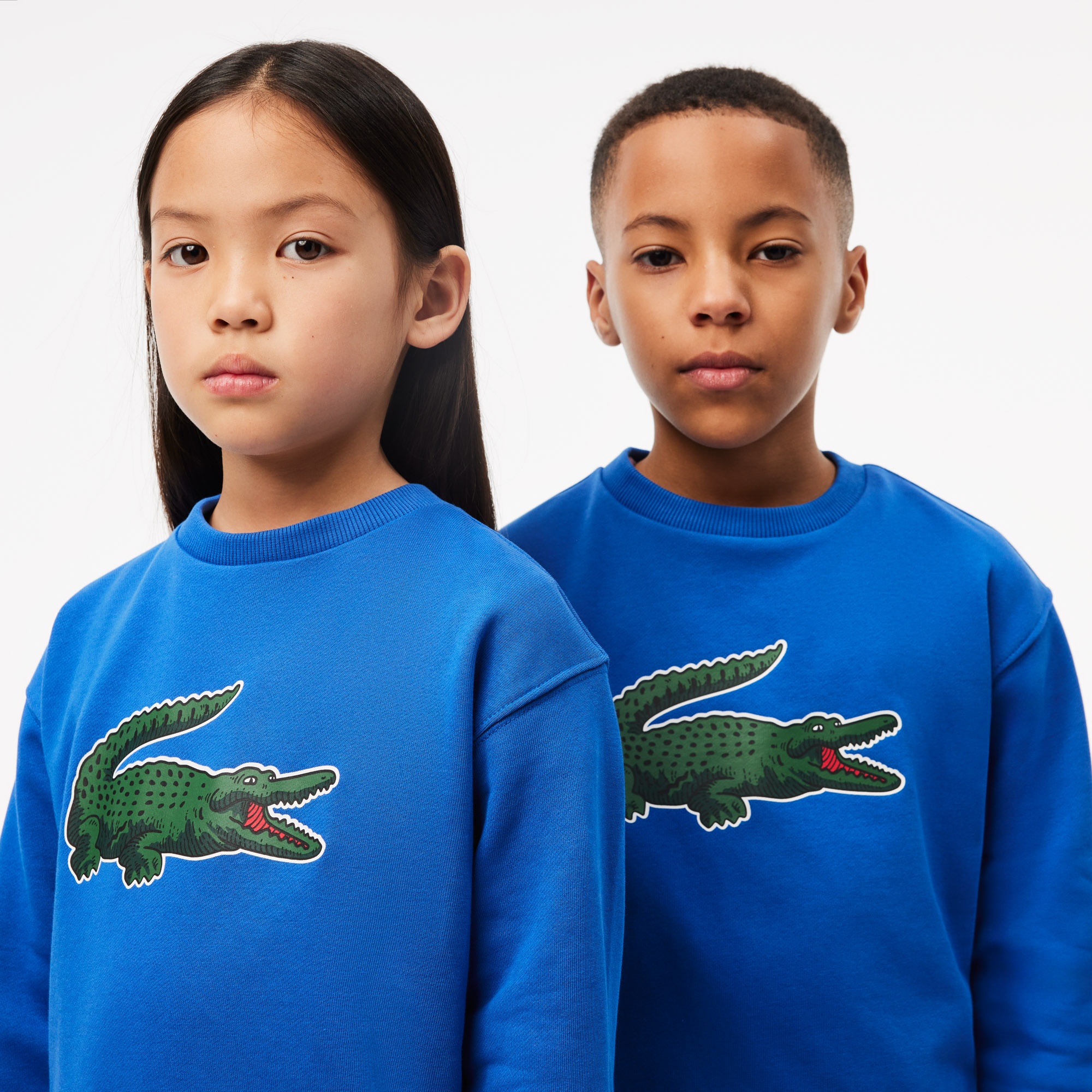 Lacoste Çocuk Baskılı Mavi Sweatshirt