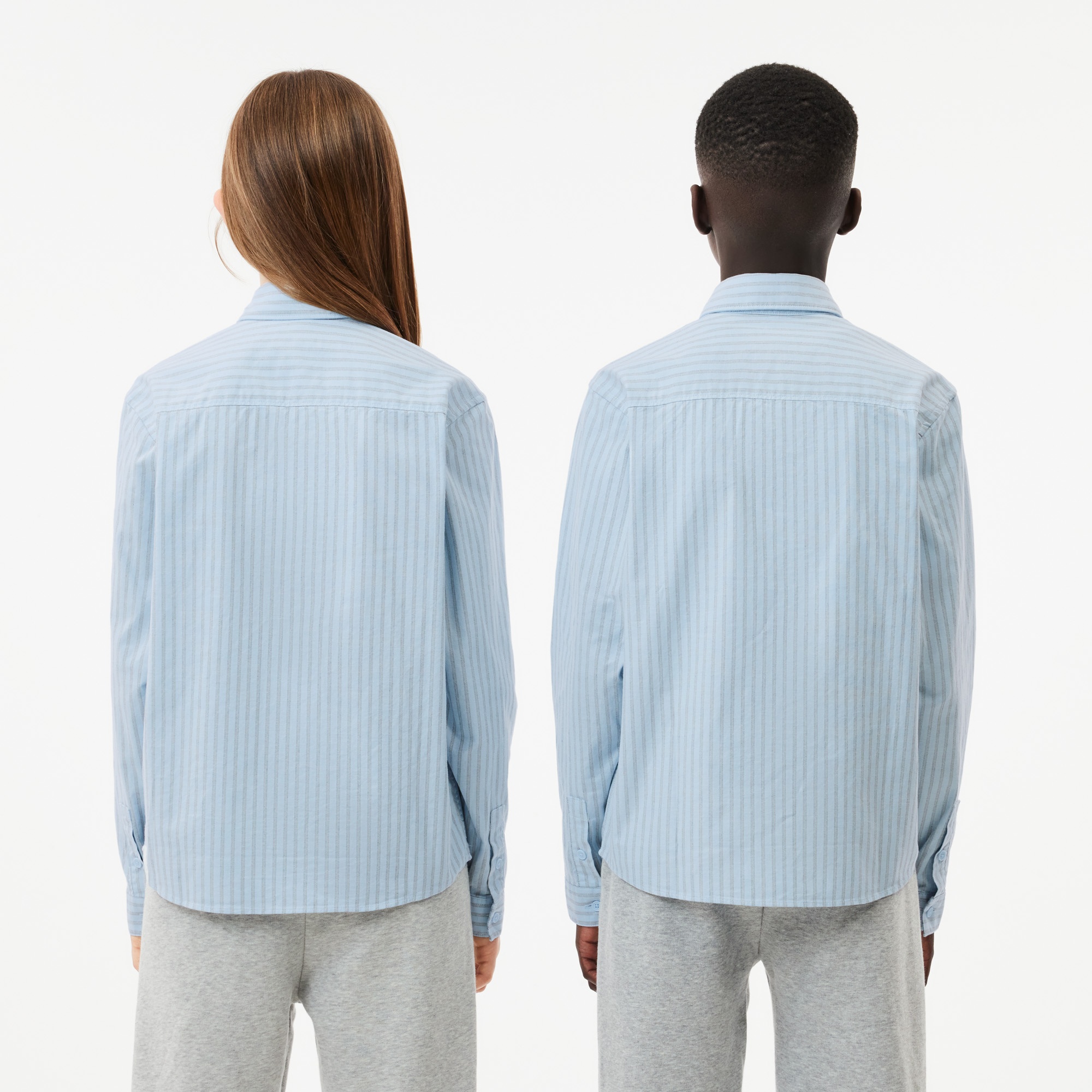 Lacoste Çocuk Çizgili Mavi Gömlek