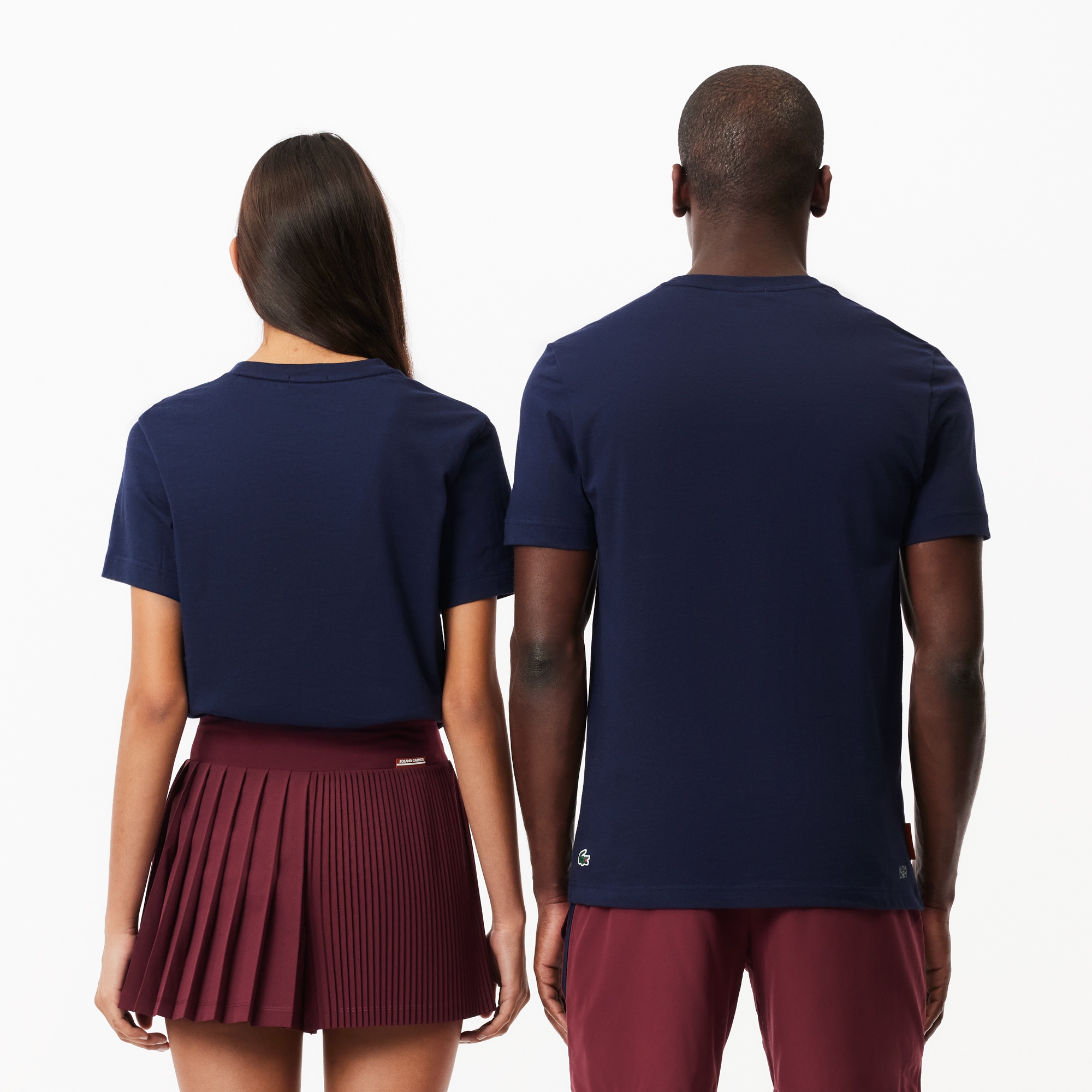 Lacoste x Roland Garros Unisex Regular Fit Bisiklet Yaka Baskılı Lacivert T-Shirt