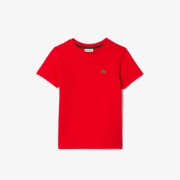 Lacoste Çocuk Bisiklet Yaka Kırmızı T-shirt Kırmızı