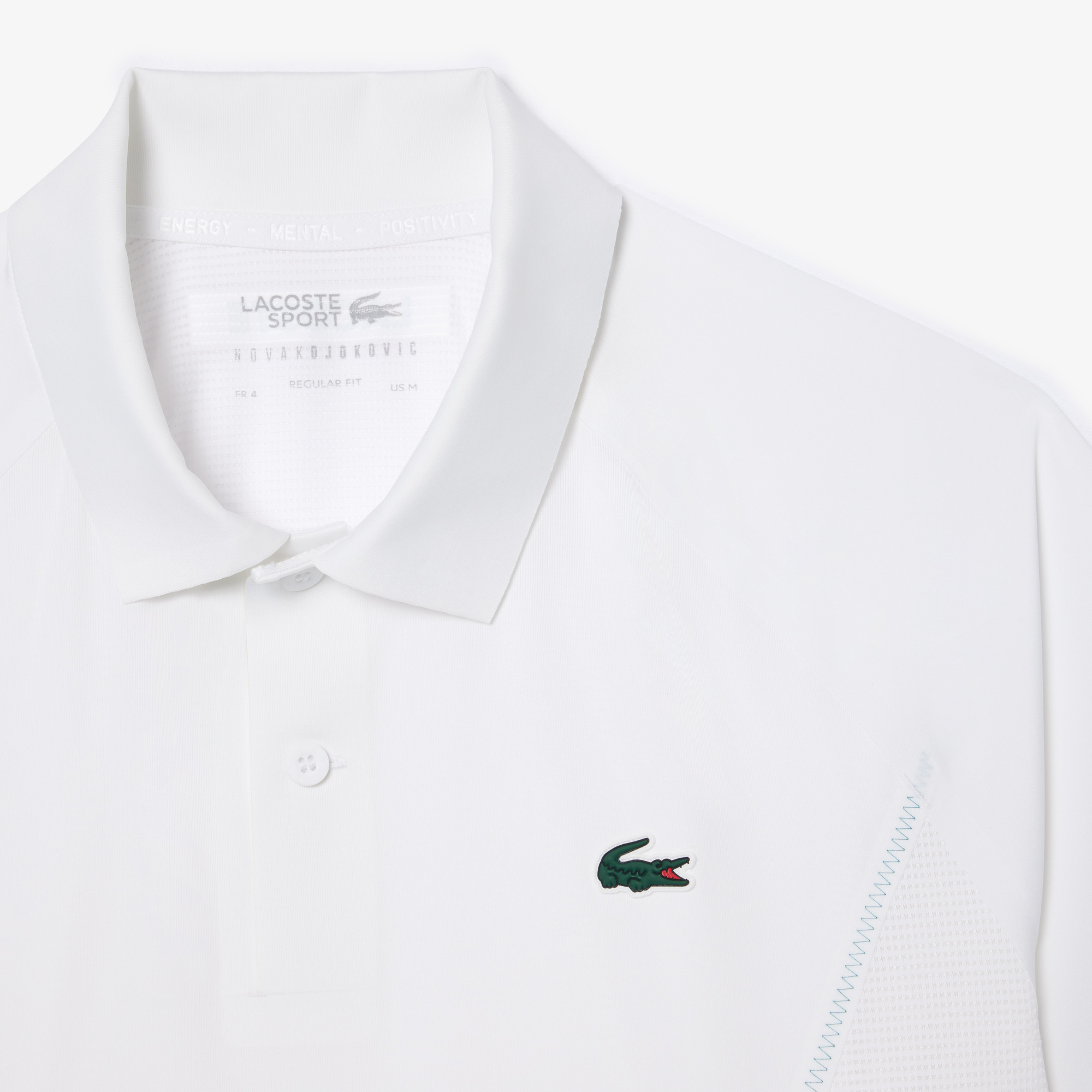 新品 LACOSTE x atmos 日本製 Polo White L Lacoste SPORT x Novak Djokovic Erkek Regular Fit Beyaz Polo DH7311