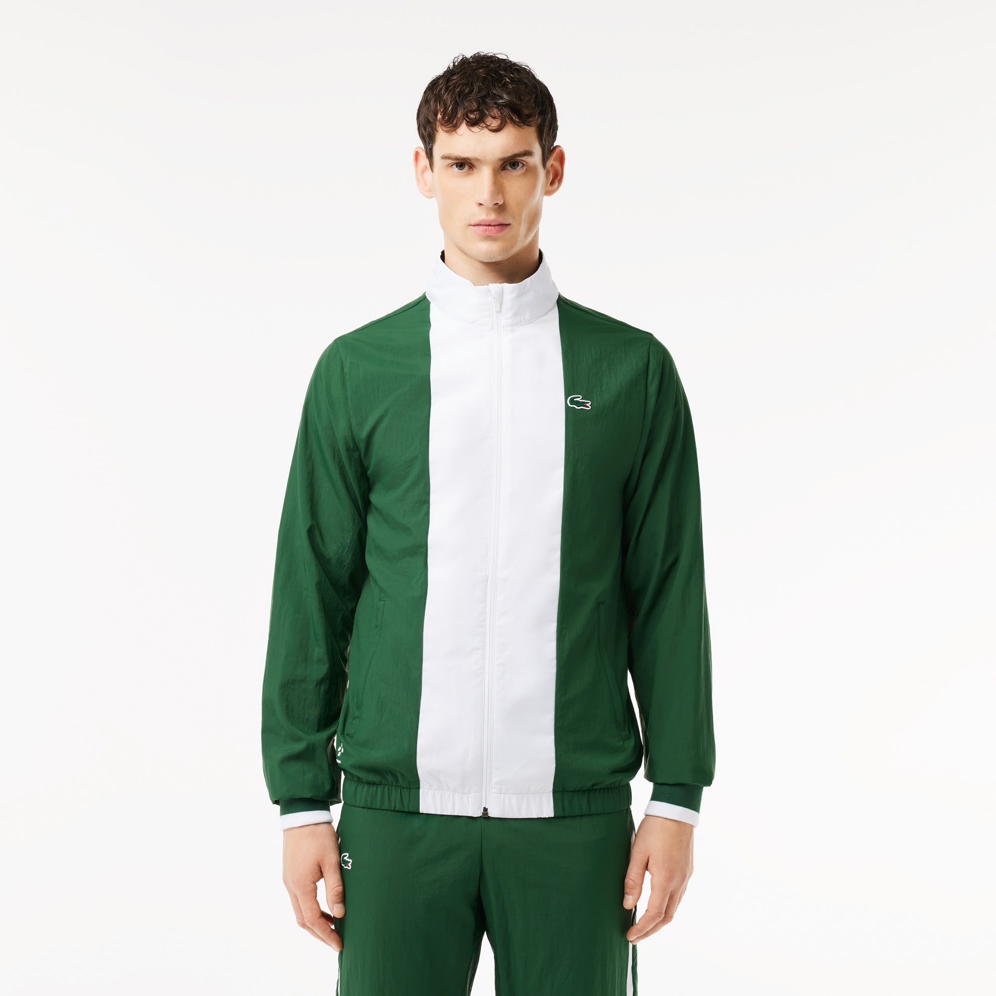 Lacoste SPORT x Daniil Medvedev Erkek Regular Fit Renk Bloklu Yeşil Eşofman Takımı