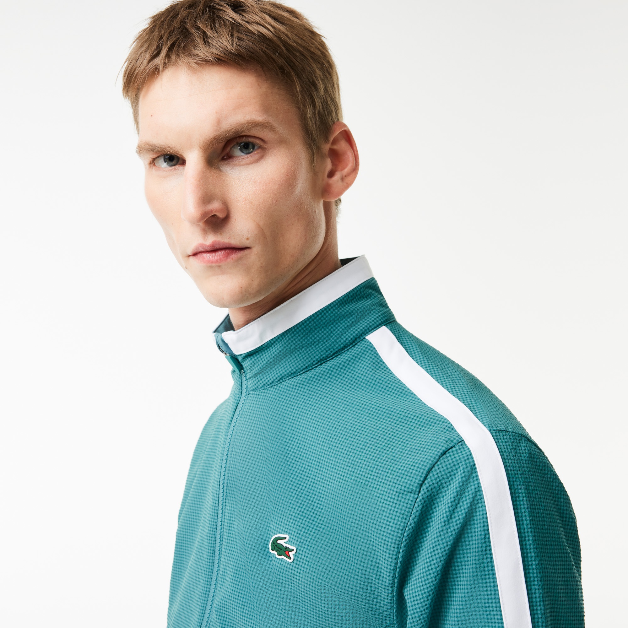 Lacoste SPORT x Novak Djokovic Erkek Regular Fit Uzun Kollu Yarım Fermuarlı Mavi Eşofman Takımı