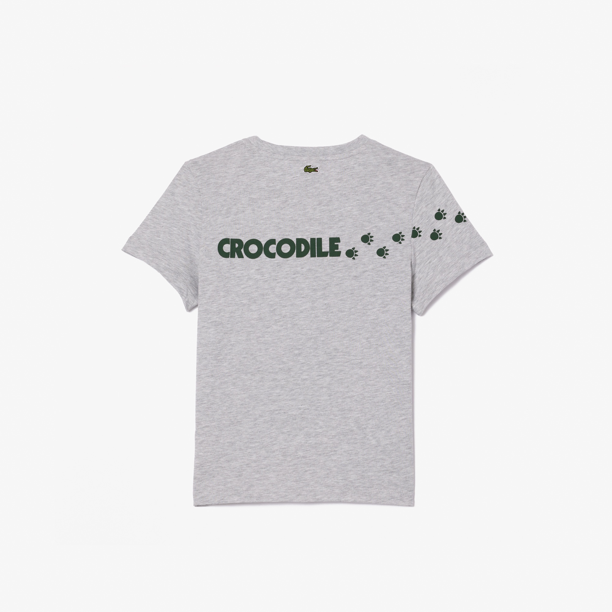 Lacoste Çocuk Bisiklet Yaka Baskılı Gri T-shirt