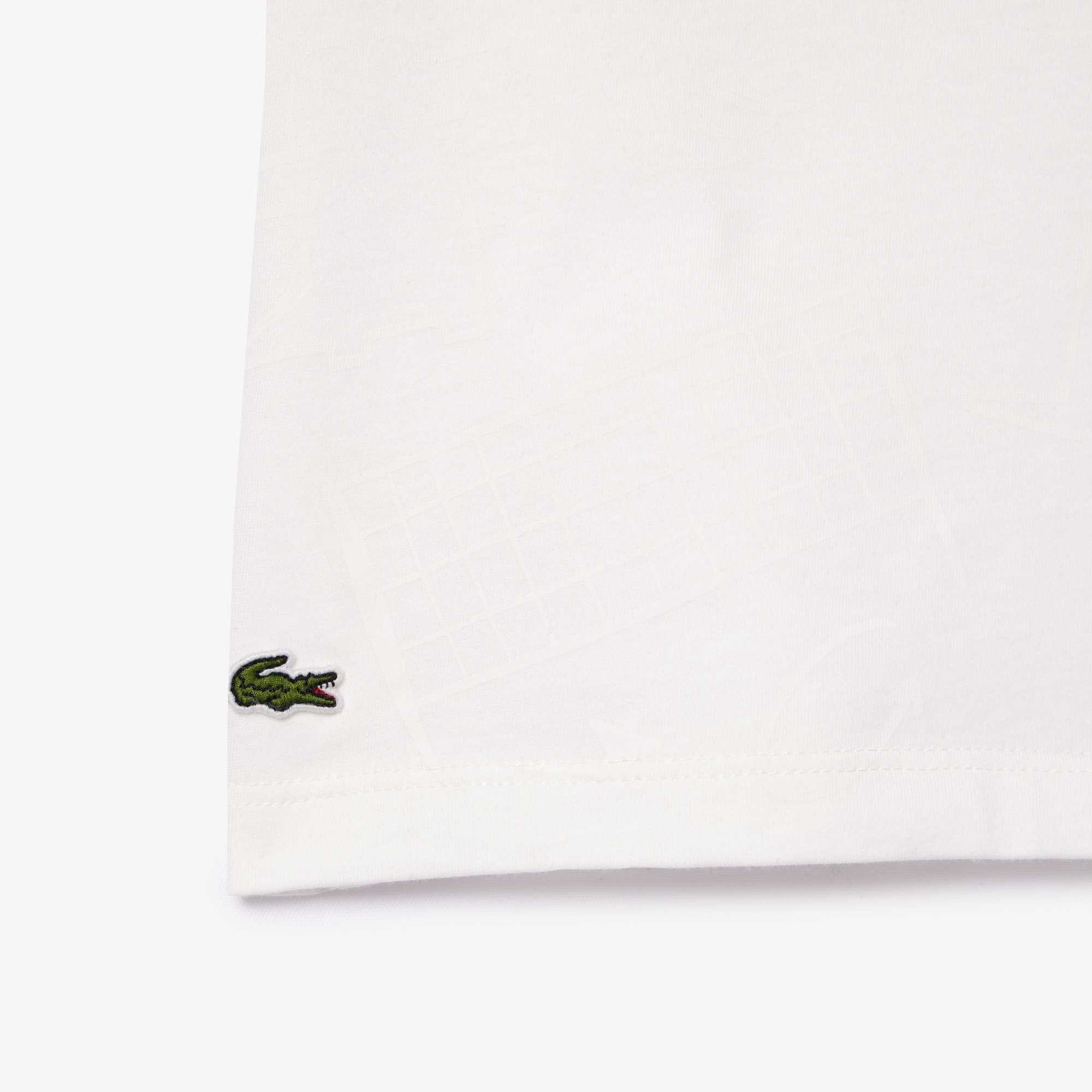 Lacoste Çocuk Bisiklet Yaka Baskılı Beyaz T-shirt