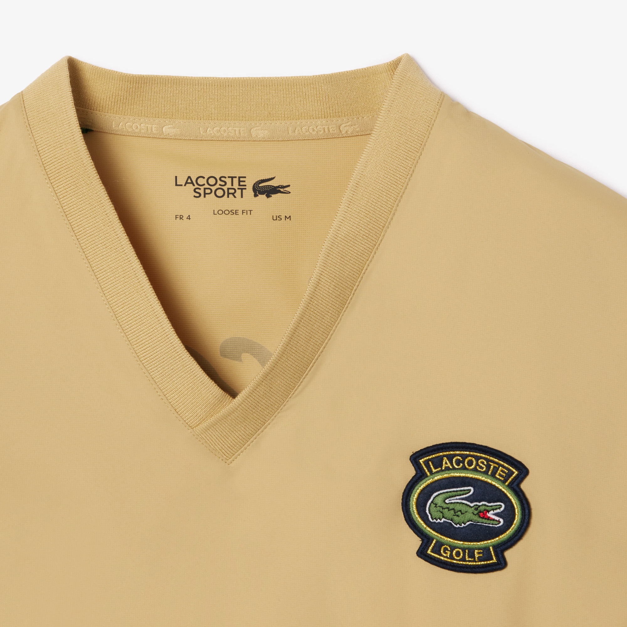 Lacoste Erkek Loose Fit V Yaka Sarı Sweatshirt