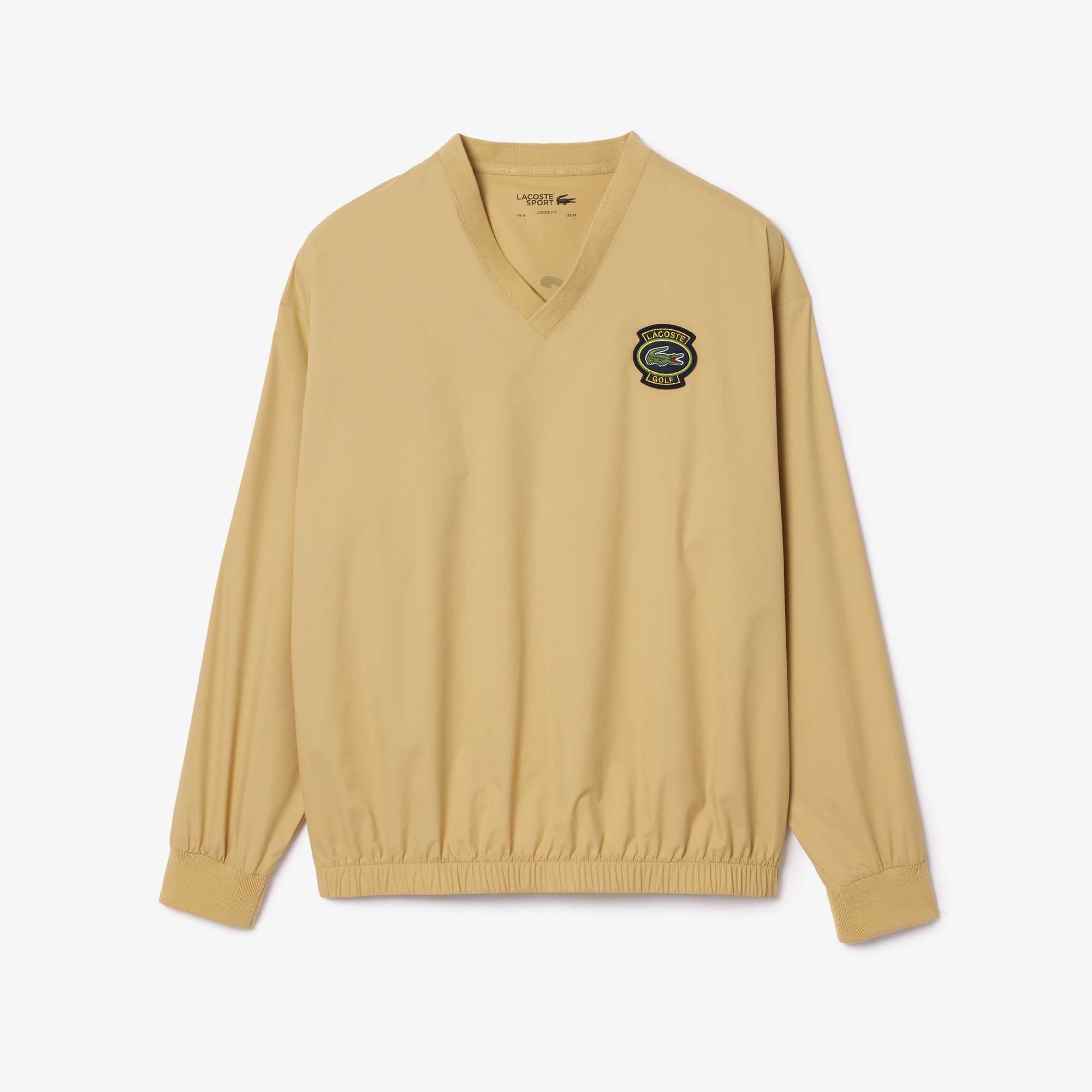 Lacoste Erkek Loose Fit V Yaka Sarı Sweatshirt