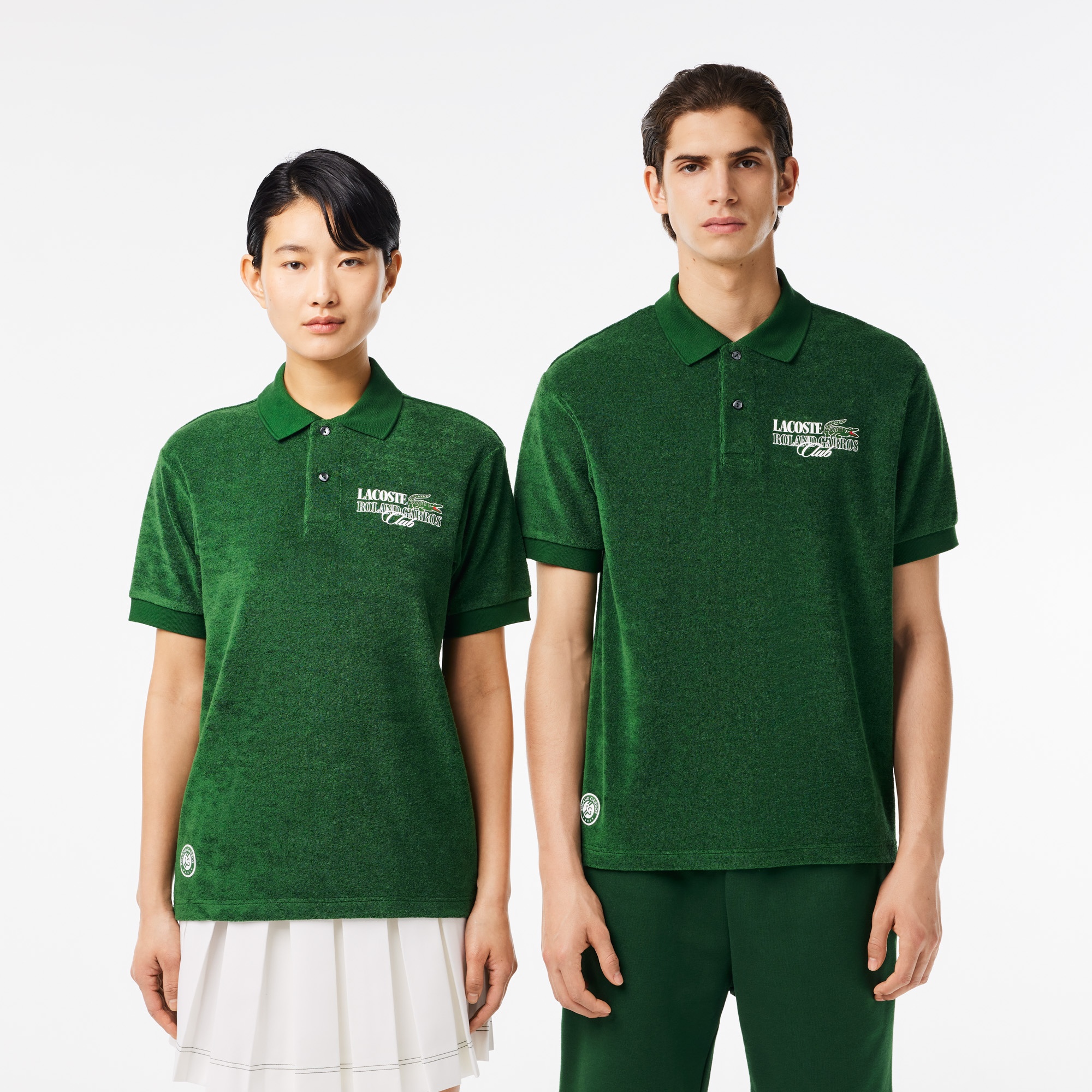 Lacoste x Roland Garros Unisex Relaxed Fit Yeşil Polo