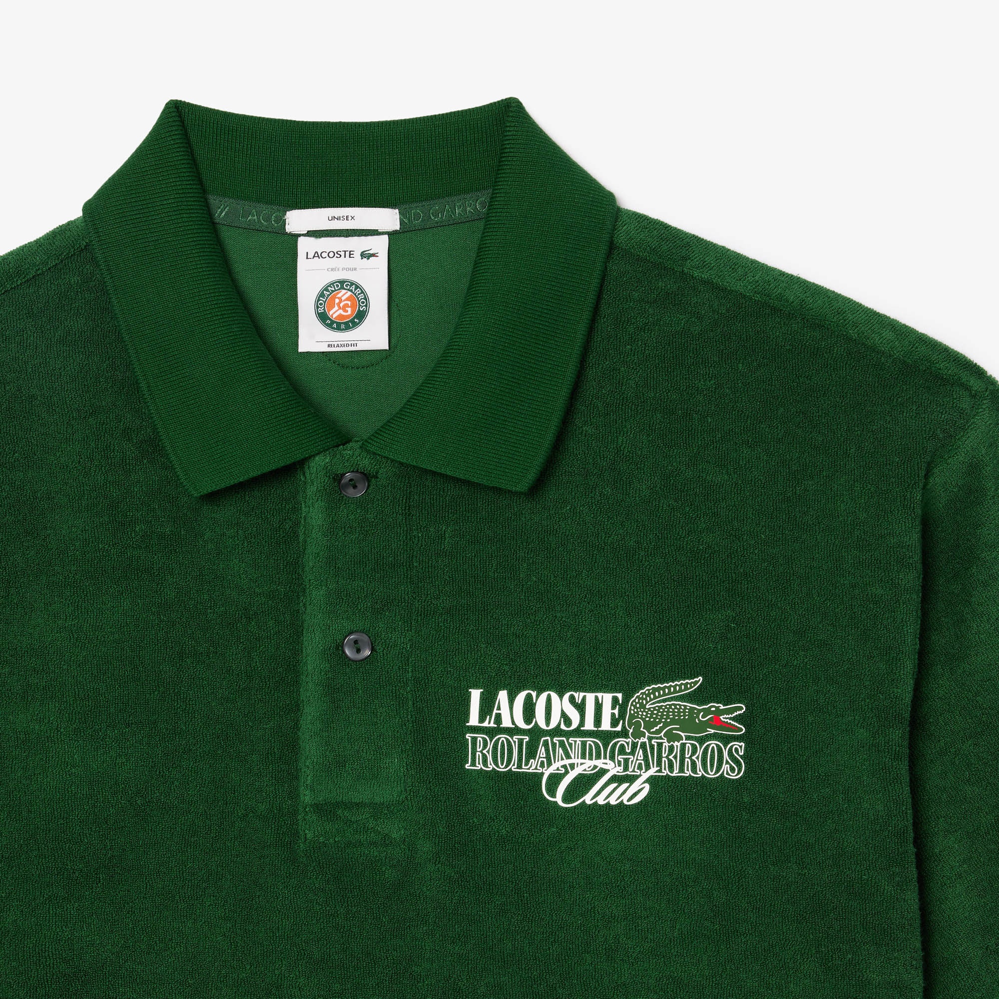 Lacoste x Roland Garros Unisex Relaxed Fit Yeşil Polo