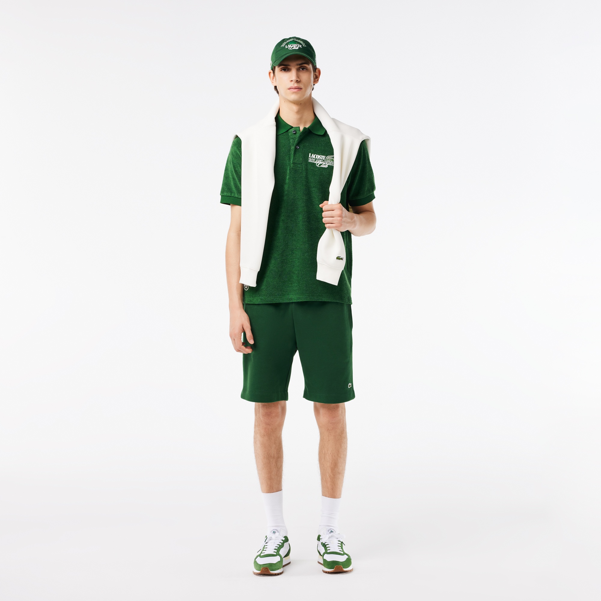 Lacoste x Roland Garros Unisex Relaxed Fit Yeşil Polo