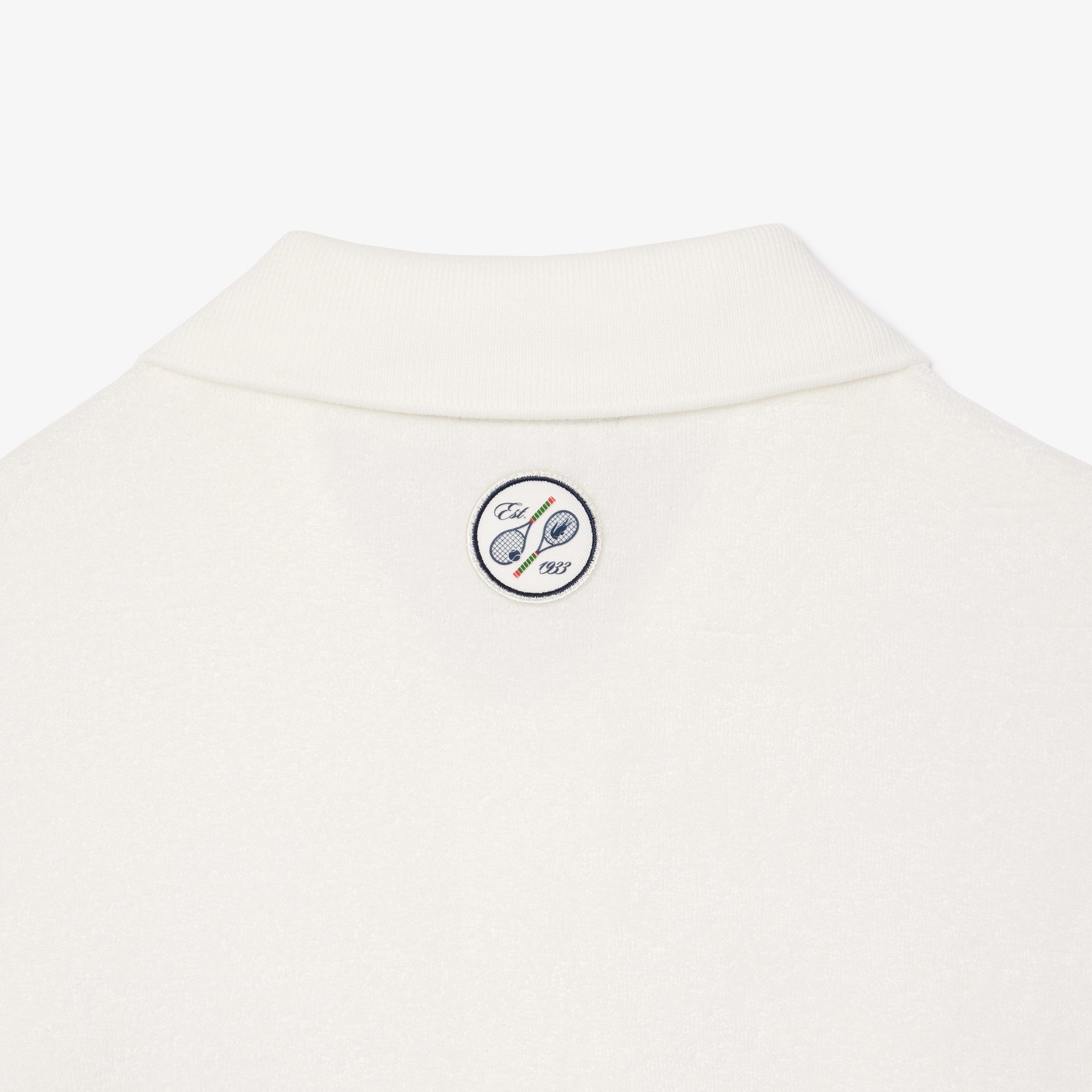 Lacoste x Roland Garros Unisex Relaxed Fit Beyaz Polo