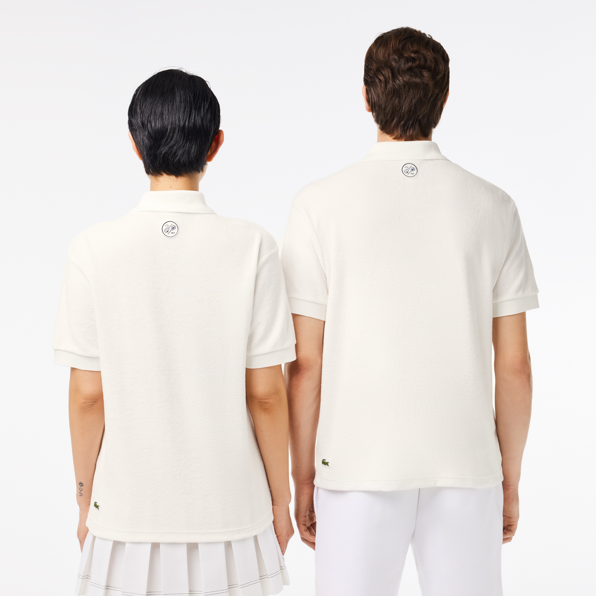 Lacoste x Roland Garros Unisex Relaxed Fit Beyaz Polo