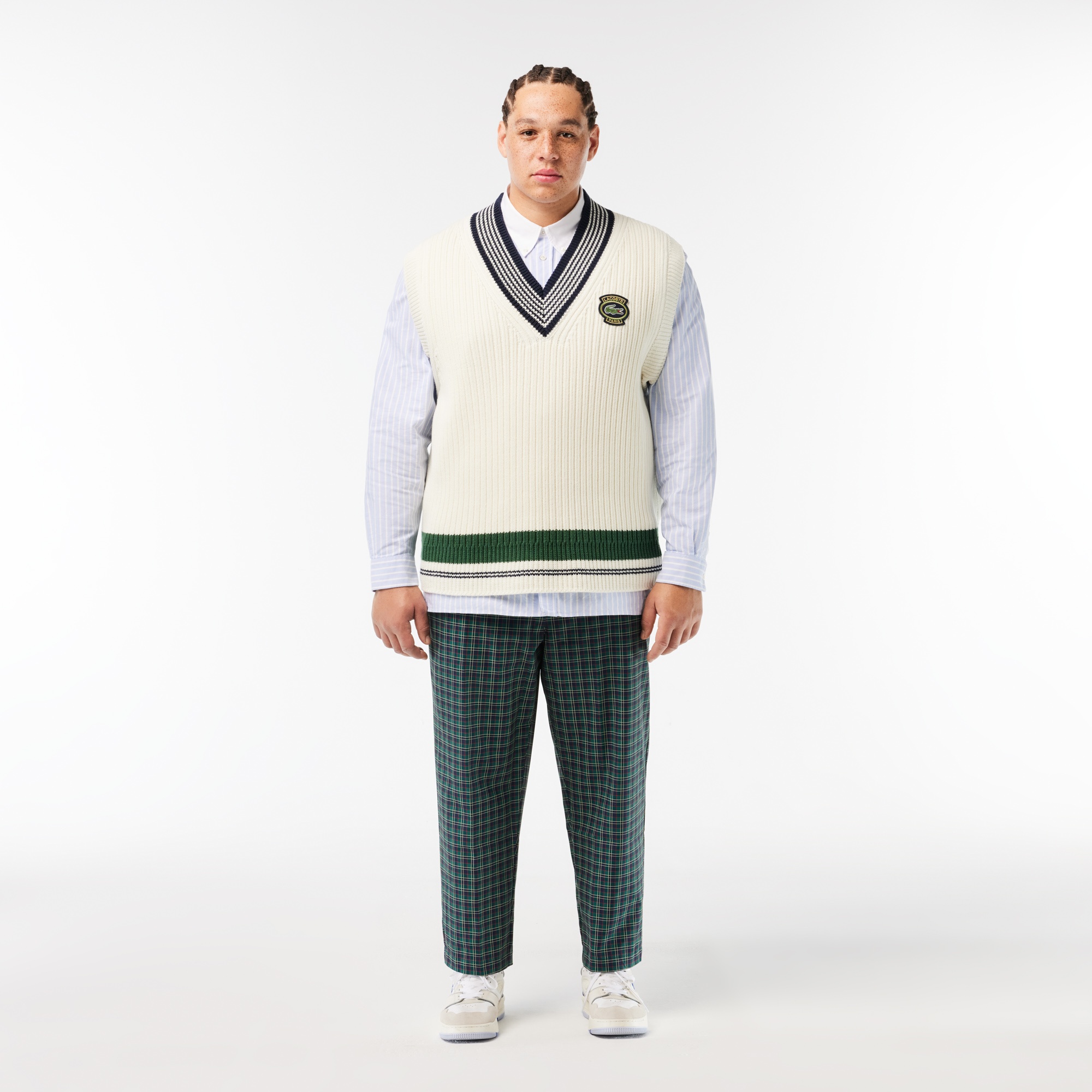 Lacoste Erkek Straight Fit Chino Renkli Ekose Pantolon