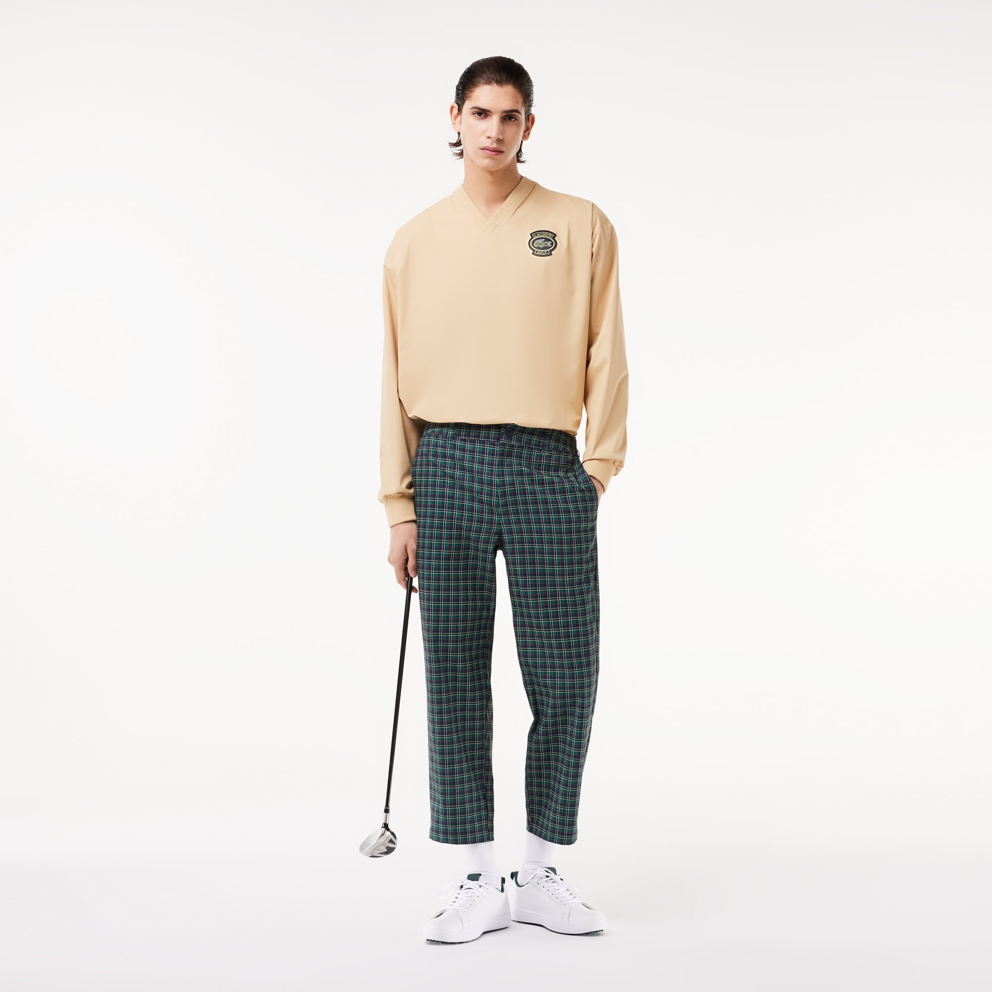 Lacoste Erkek Straight Fit Chino Renkli Ekose Pantolon