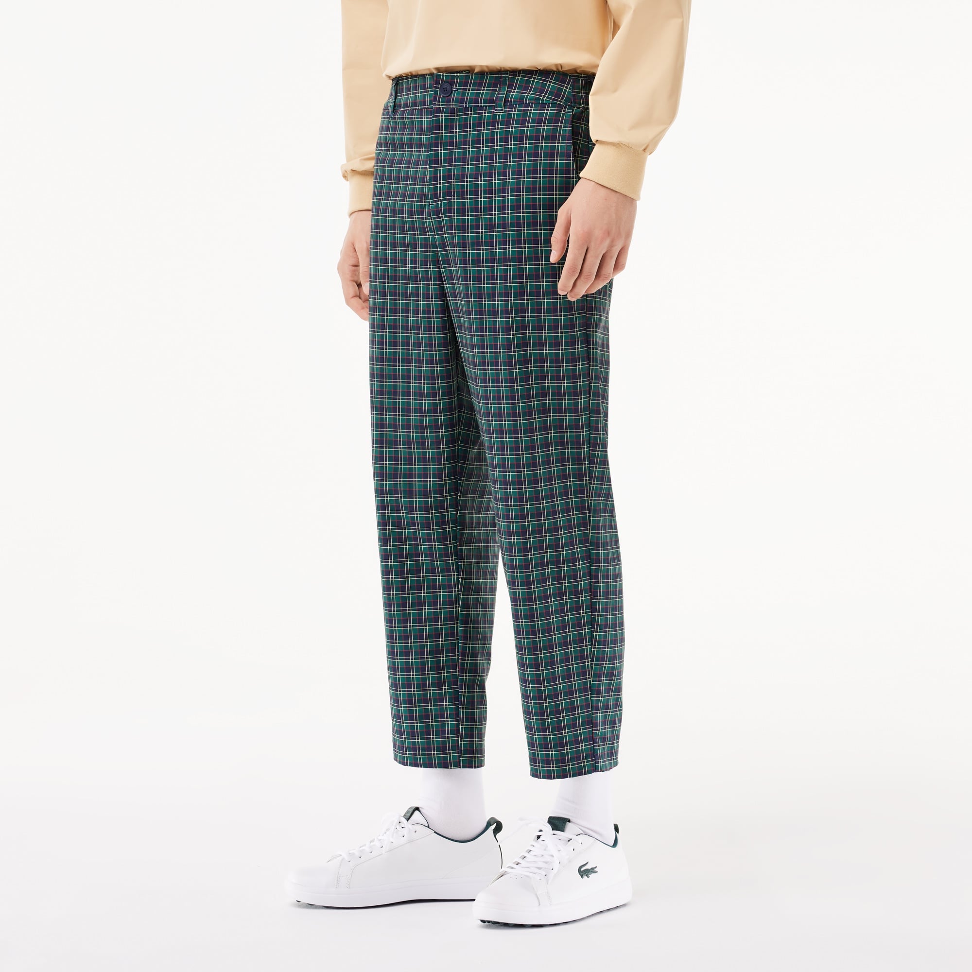Lacoste Erkek Straight Fit Chino Renkli Ekose Pantolon