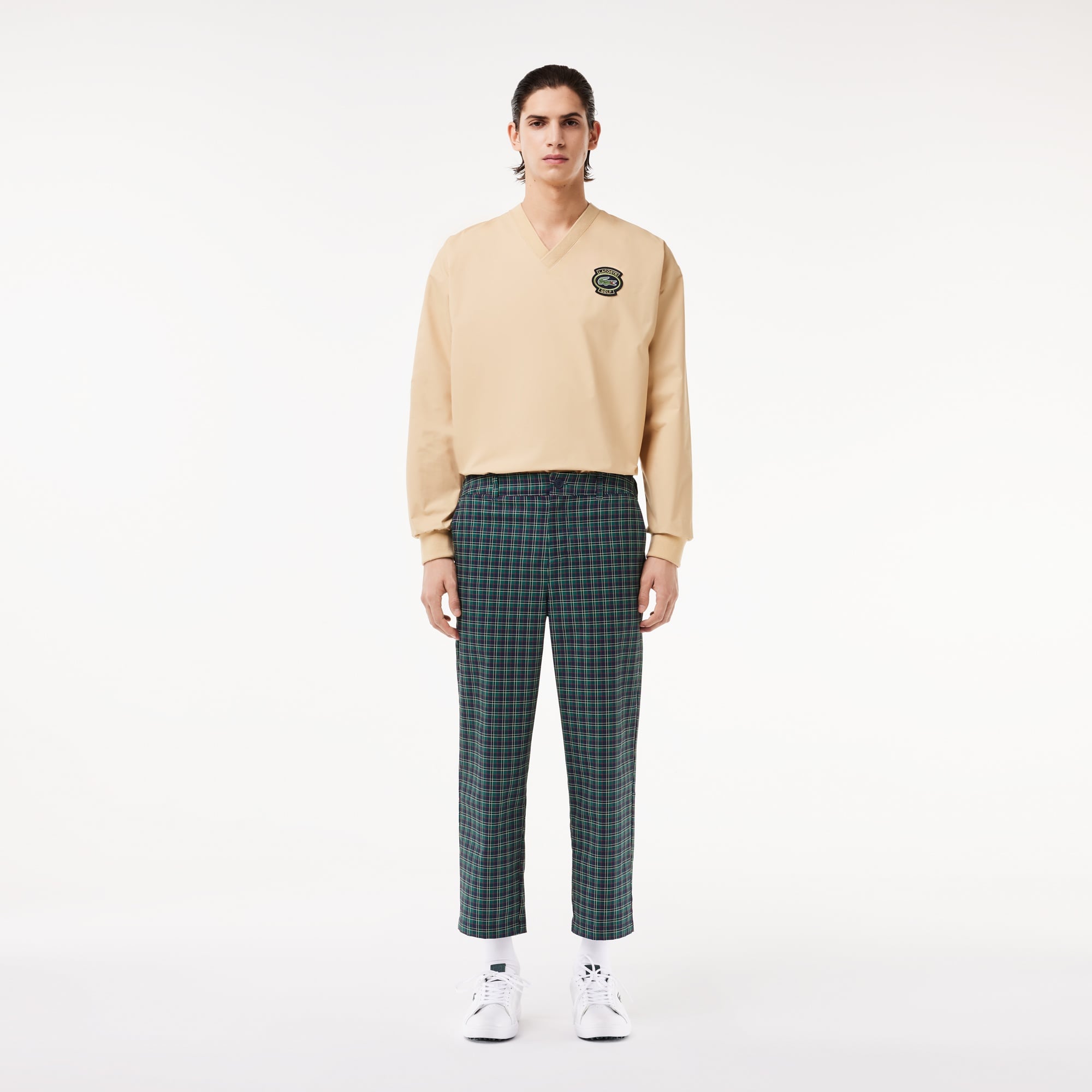 Lacoste Erkek Straight Fit Chino Renkli Ekose Pantolon