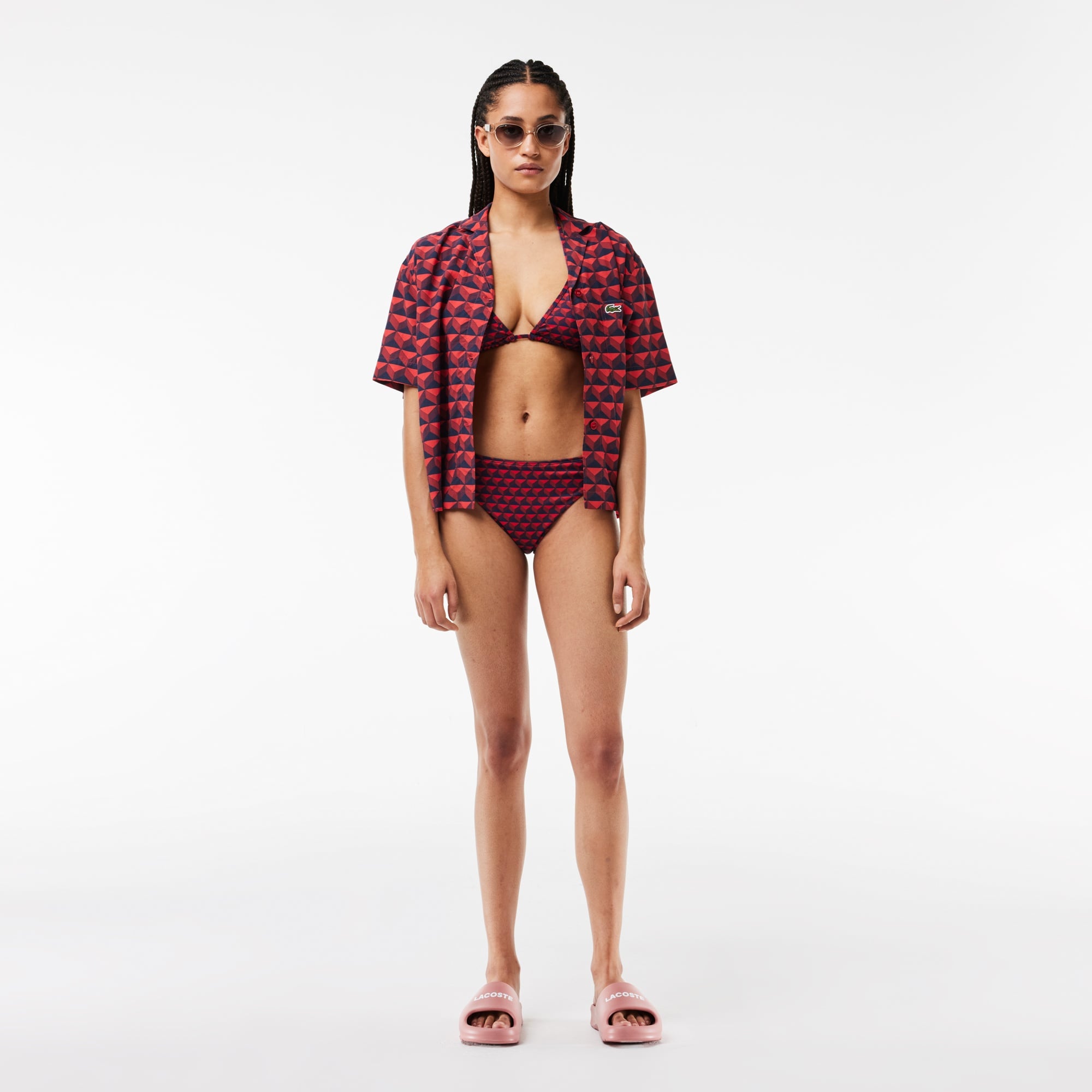 Lacoste Kadın Monogram Bordo Bikini Altı