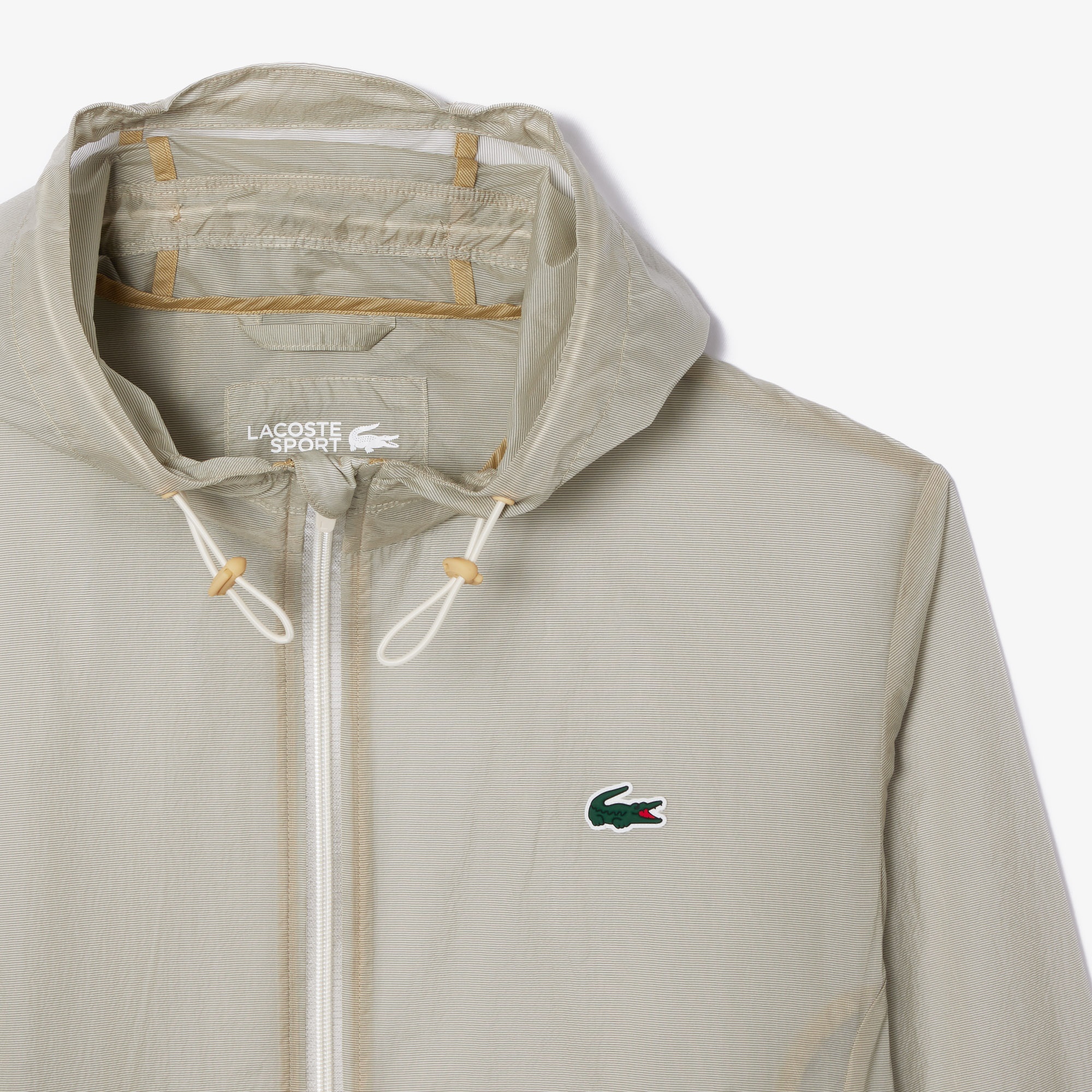 Lacoste Erkek Kapüşonlu Krem Mont