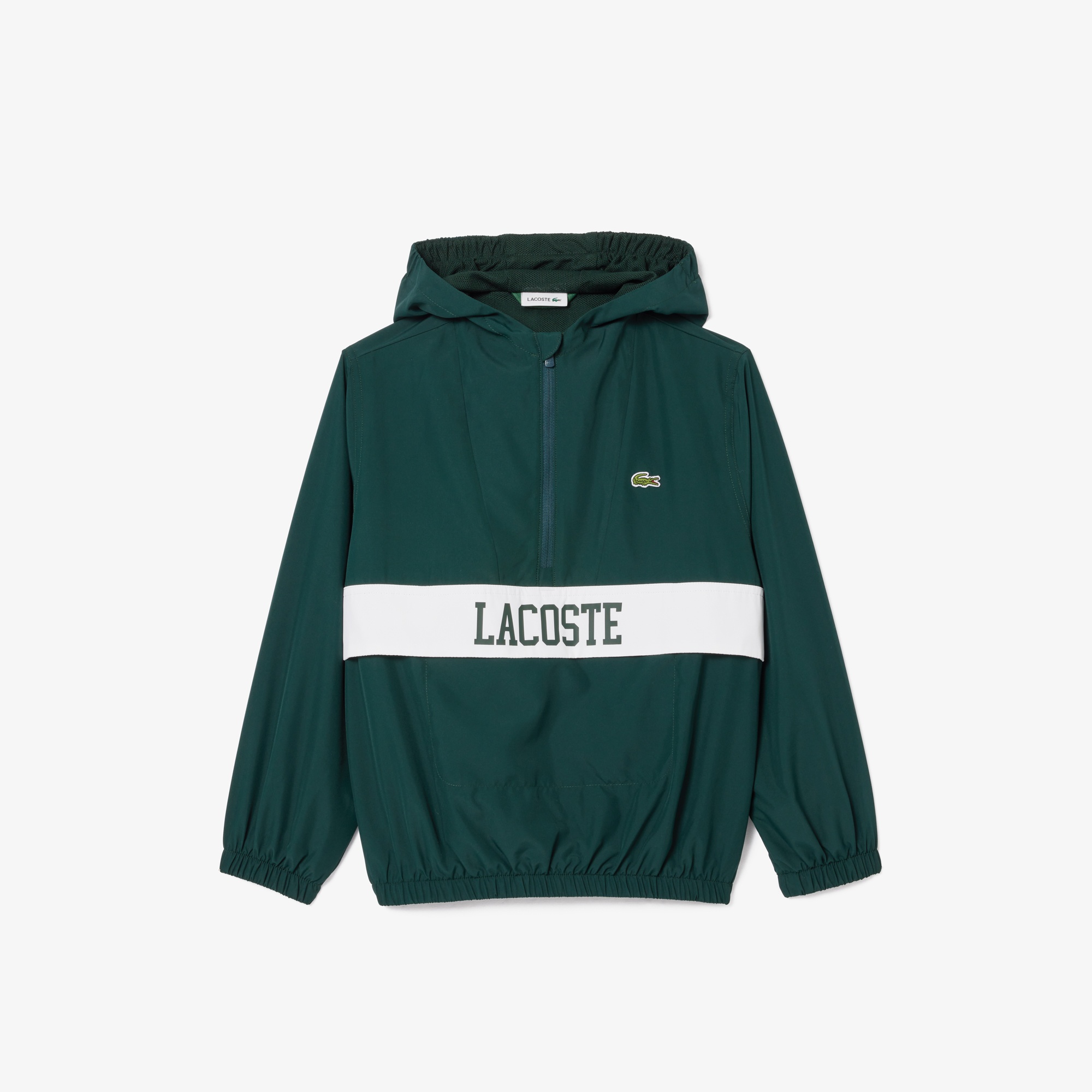 Lacoste Çocuk Kapüşonlu Baskılı Yeşil Mont