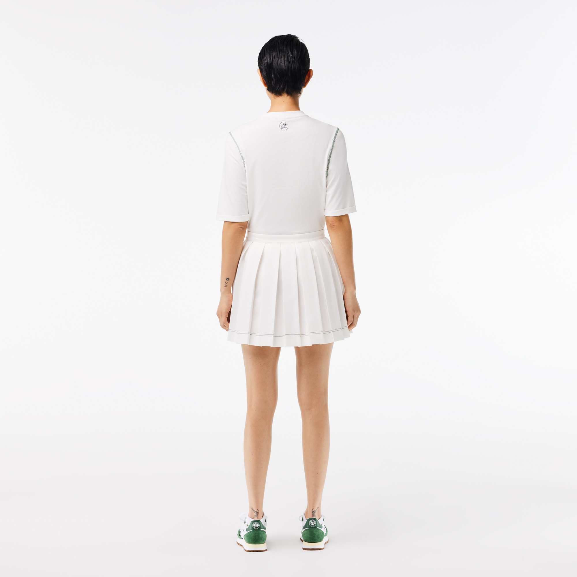 Lacoste x Roland Garros SPORT Kadın Beyaz Etek