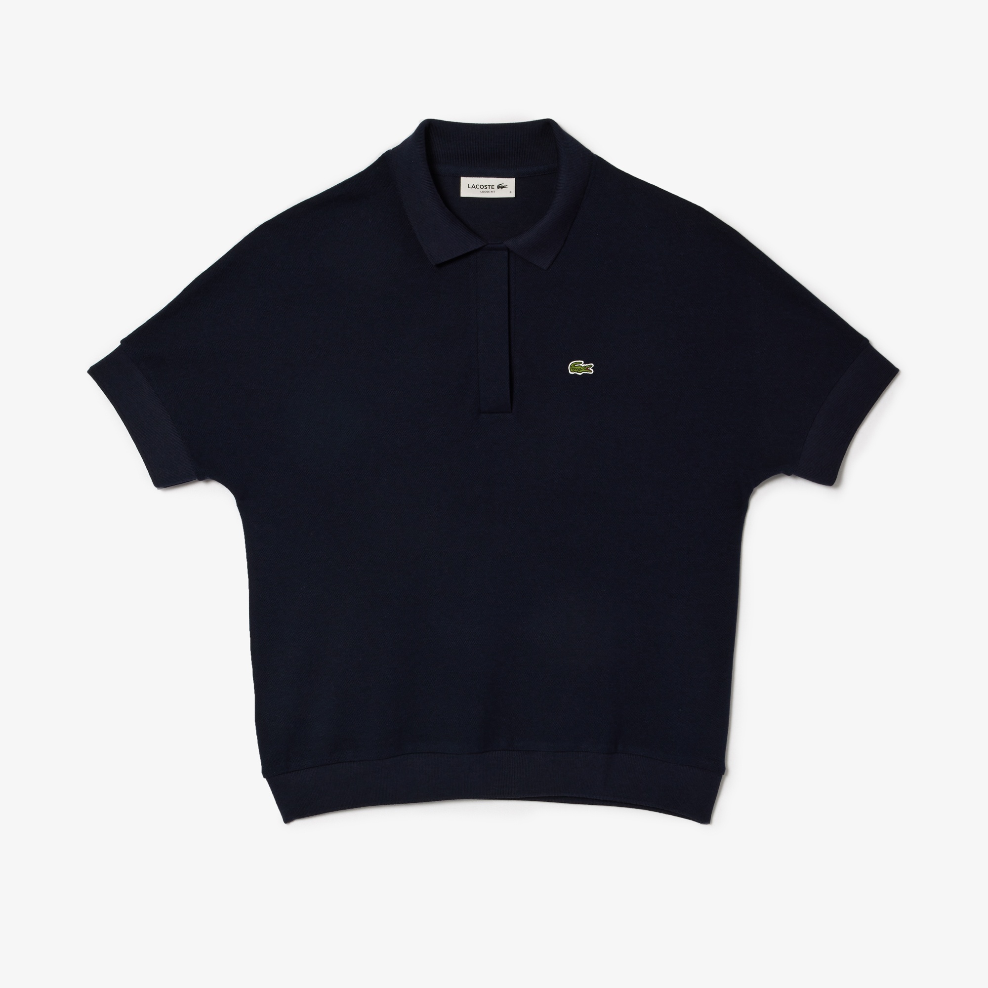 Lacoste Kadın Loose Fit Lacivert Polo
