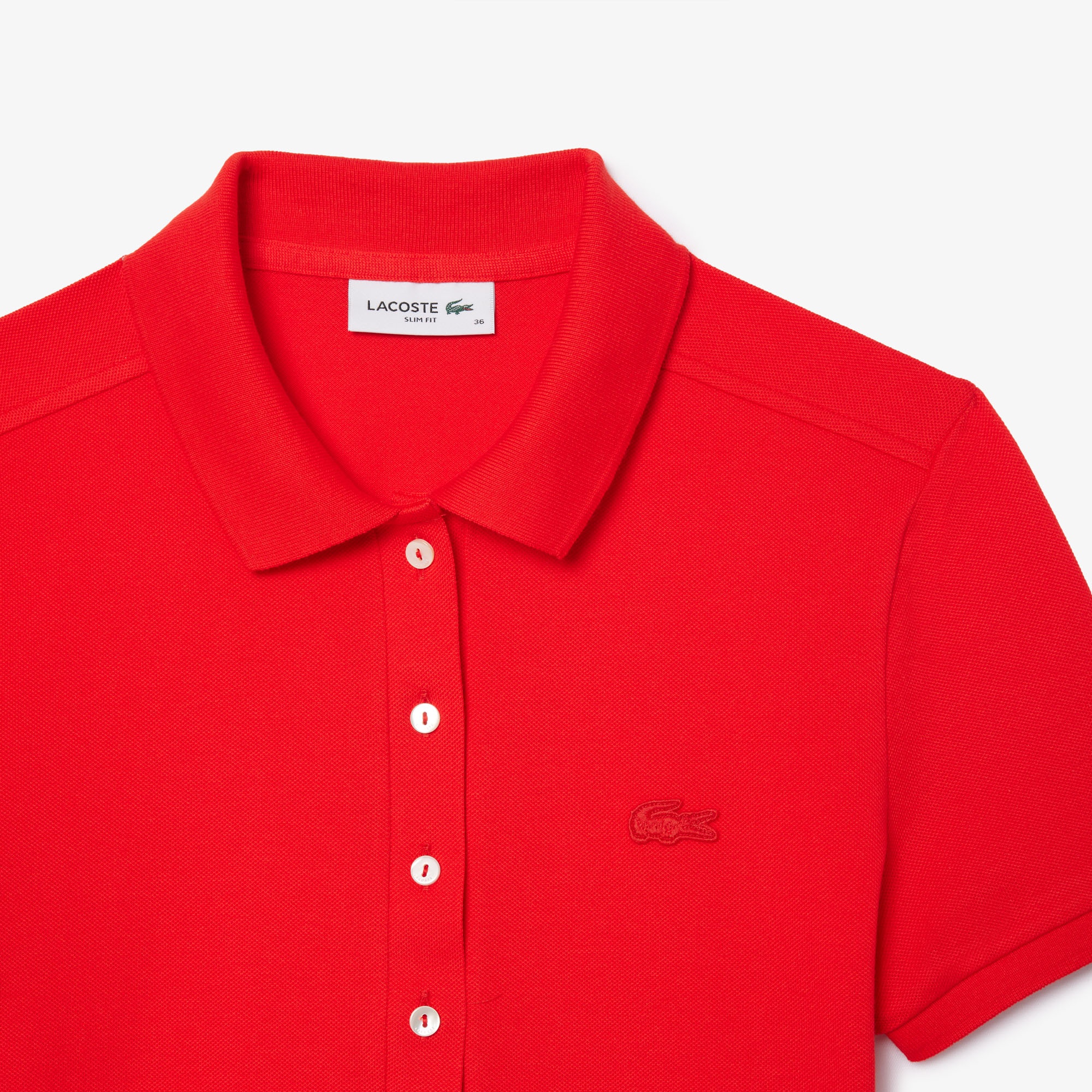 Lacoste Kadın Slim Fit Kırmızı Polo