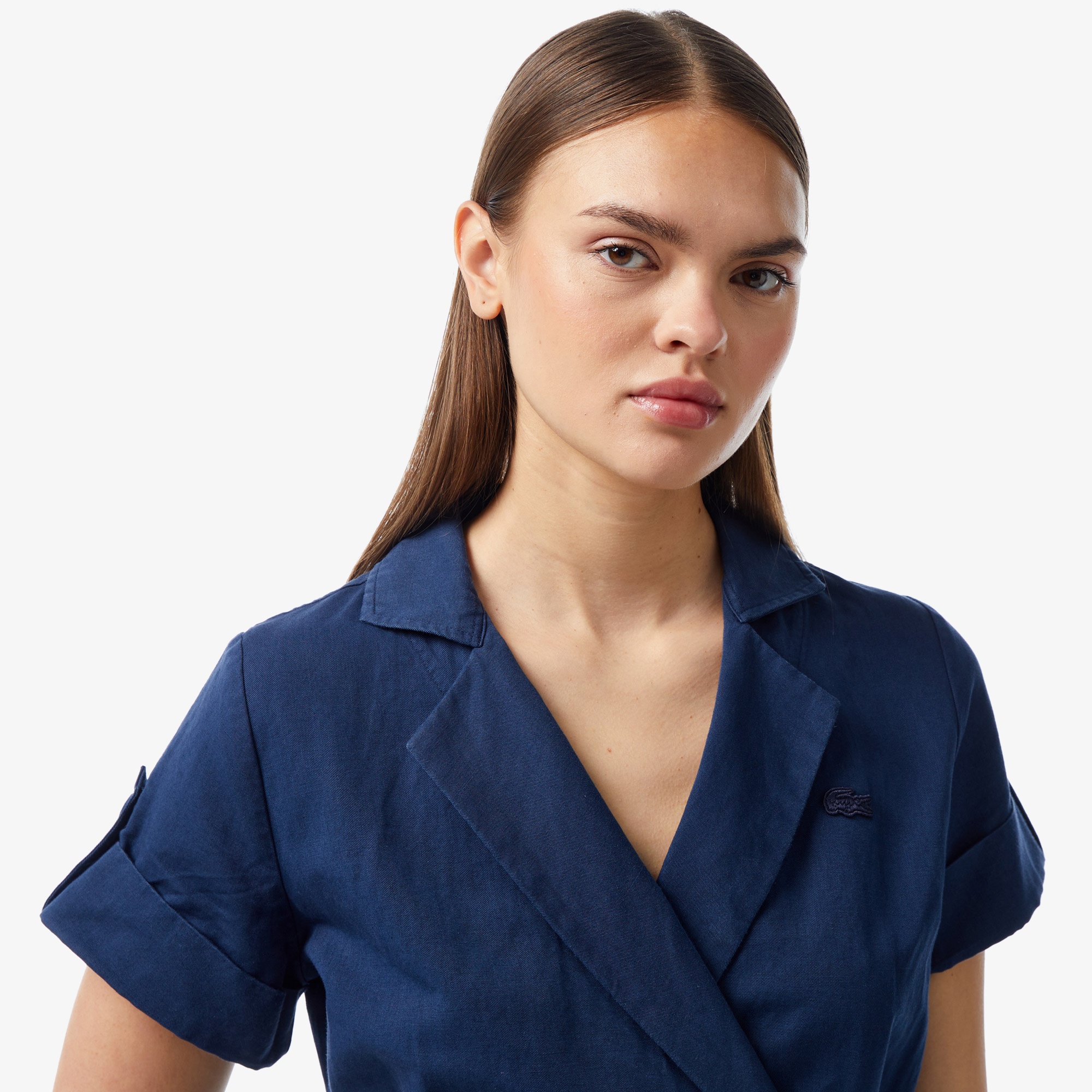 Lacoste Kadın Straight Fit Lacivert Elbise