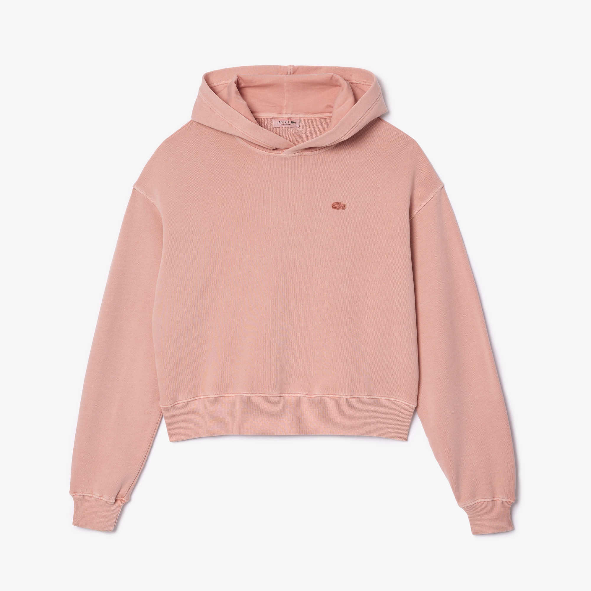 Lacoste Kadın Oversize Fit Kapüşonlu Pembe Sweatshirt