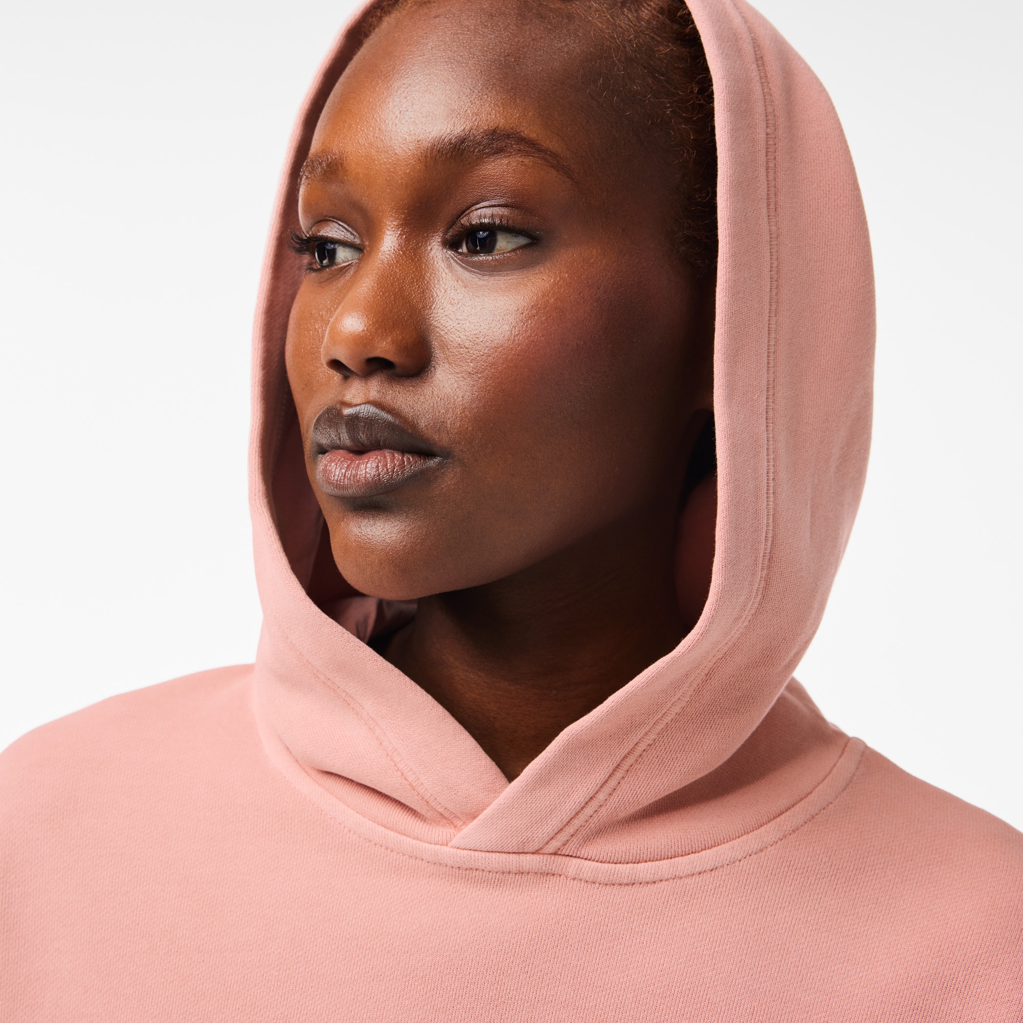 Lacoste Kadın Oversize Fit Kapüşonlu Pembe Sweatshirt