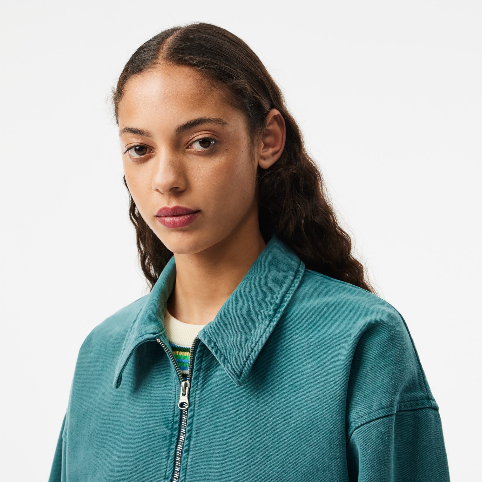 Lacoste Kadın Denim Yeşil Ceket