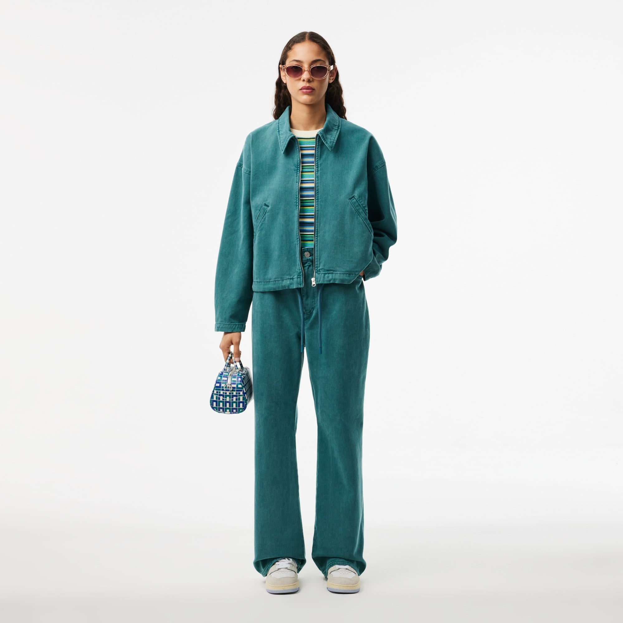 Lacoste Kadın Denim Yeşil Ceket