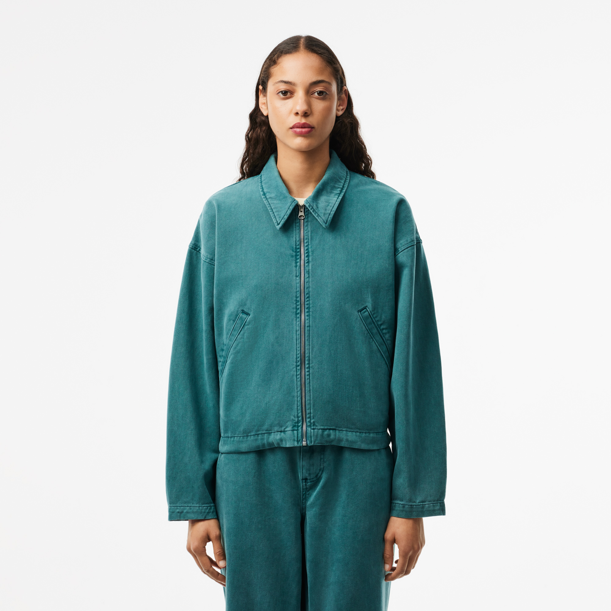 Lacoste Kadın Denim Yeşil Ceket BF6944.IY4 | Lacoste