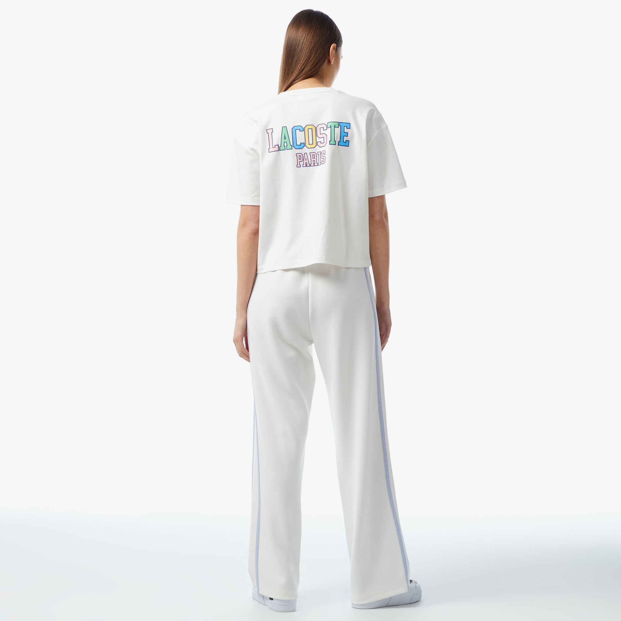 Lacoste Kadın Flare Fit Beyaz Eşofman Altı