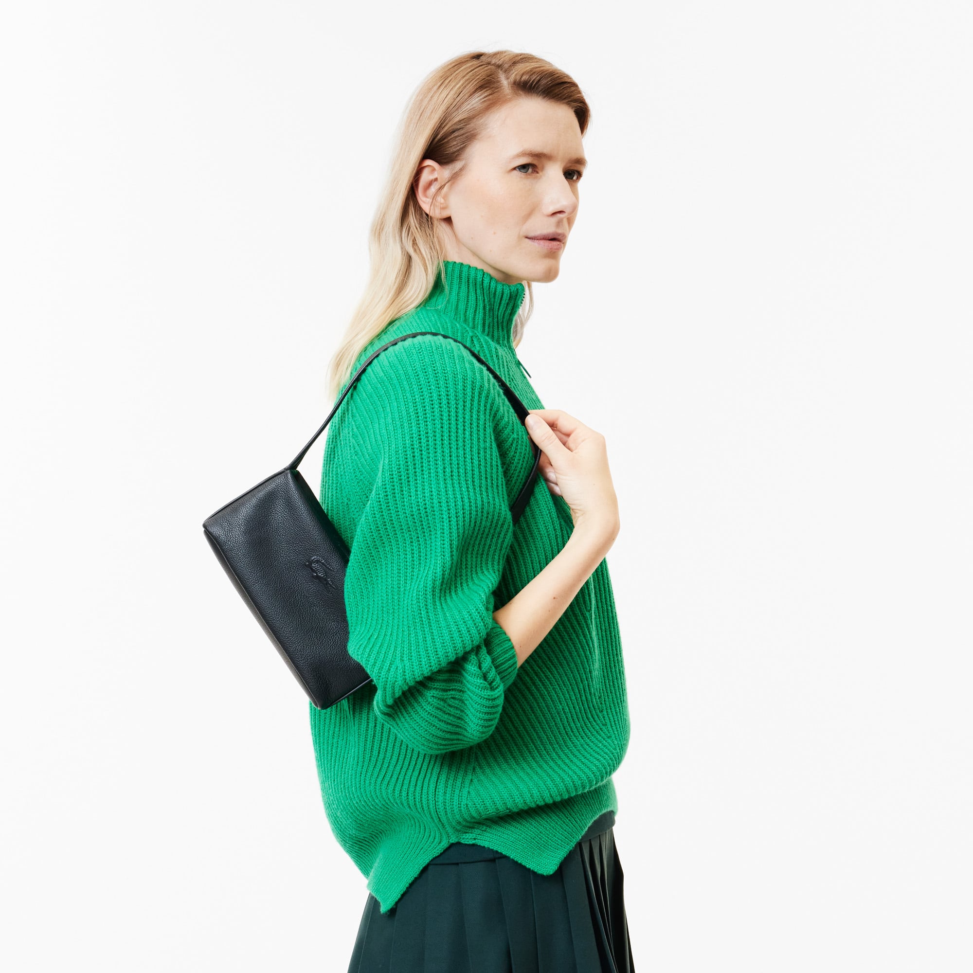 Lacoste Kadın Deri Siyah Omuz Çantası NF4532IE.000 | Lacoste