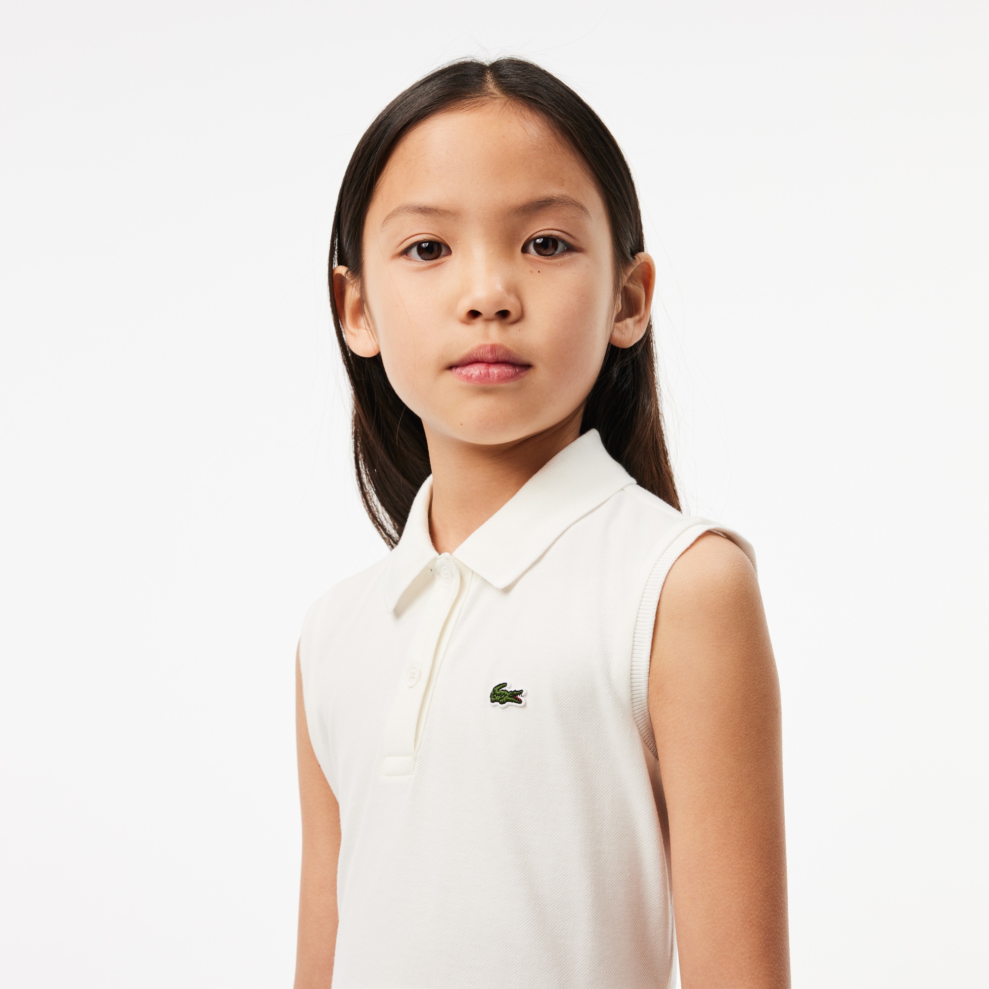 Lacoste Kız Çocuk Beyaz Elbise