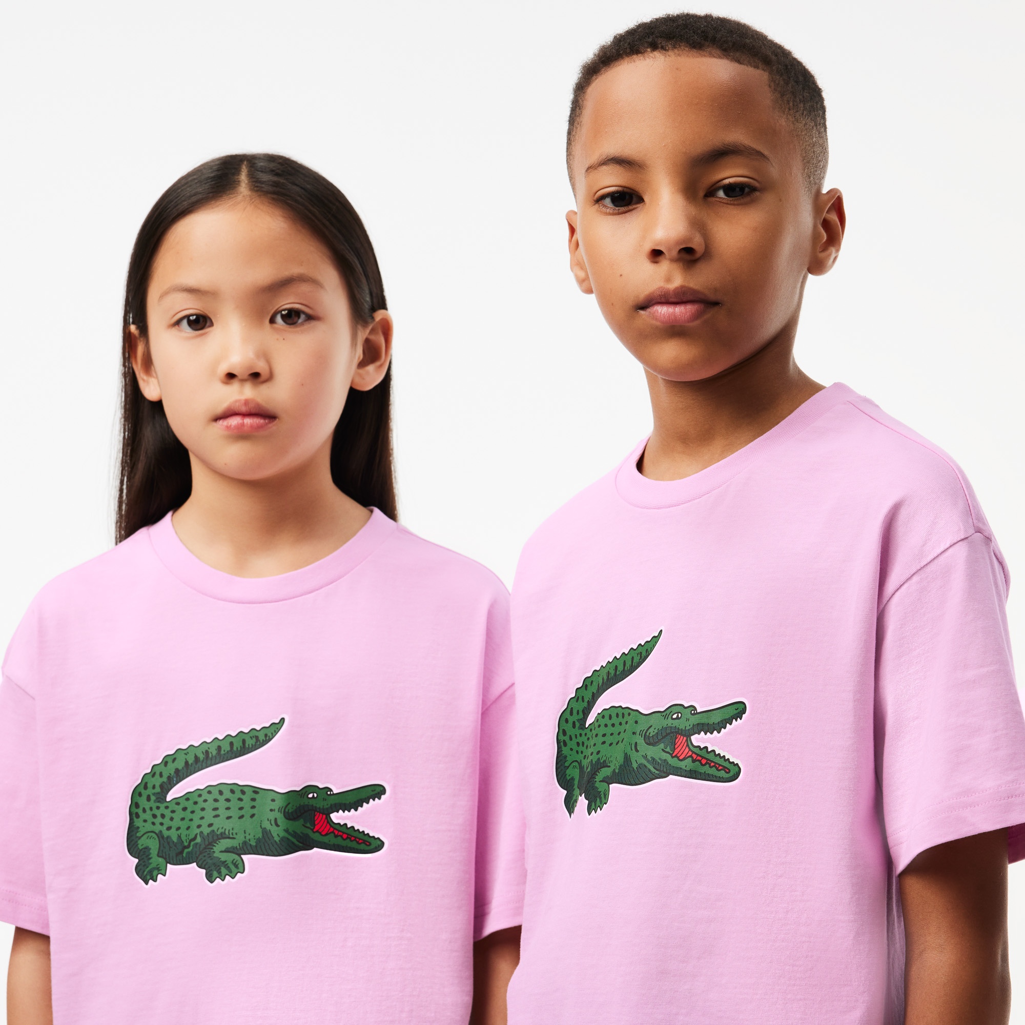 Lacoste Çocuk Baskılı Pembe T-shirt