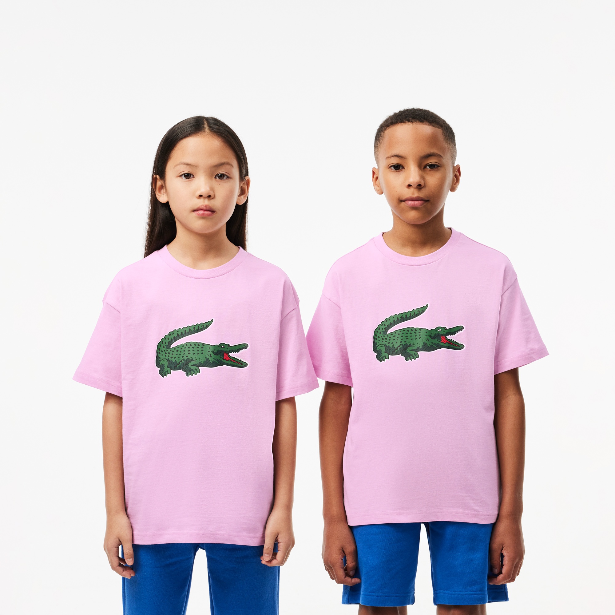 Lacoste Çocuk Baskılı Pembe T-shirt