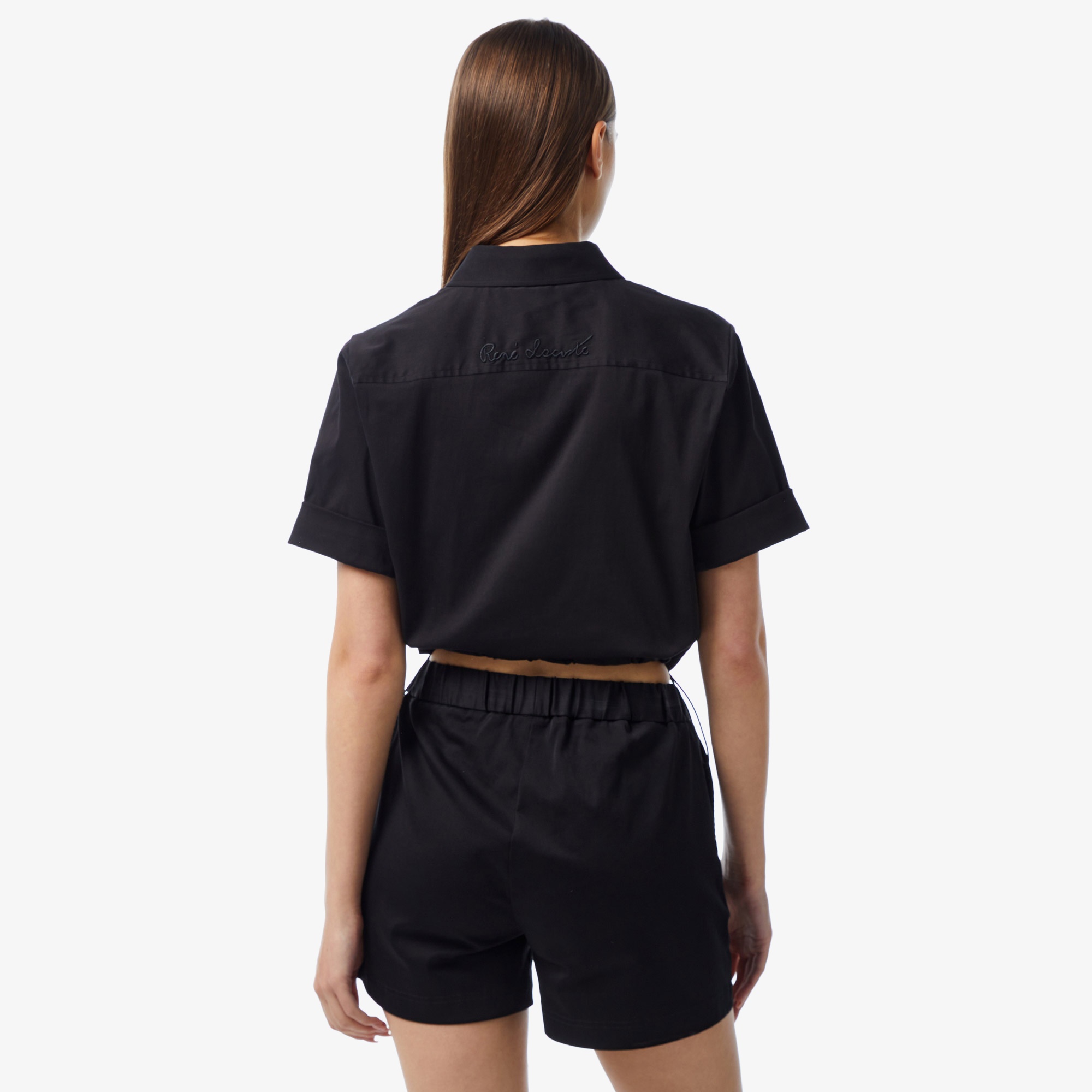 Lacoste Kadın Kısa Kollu Siyah Gömlek