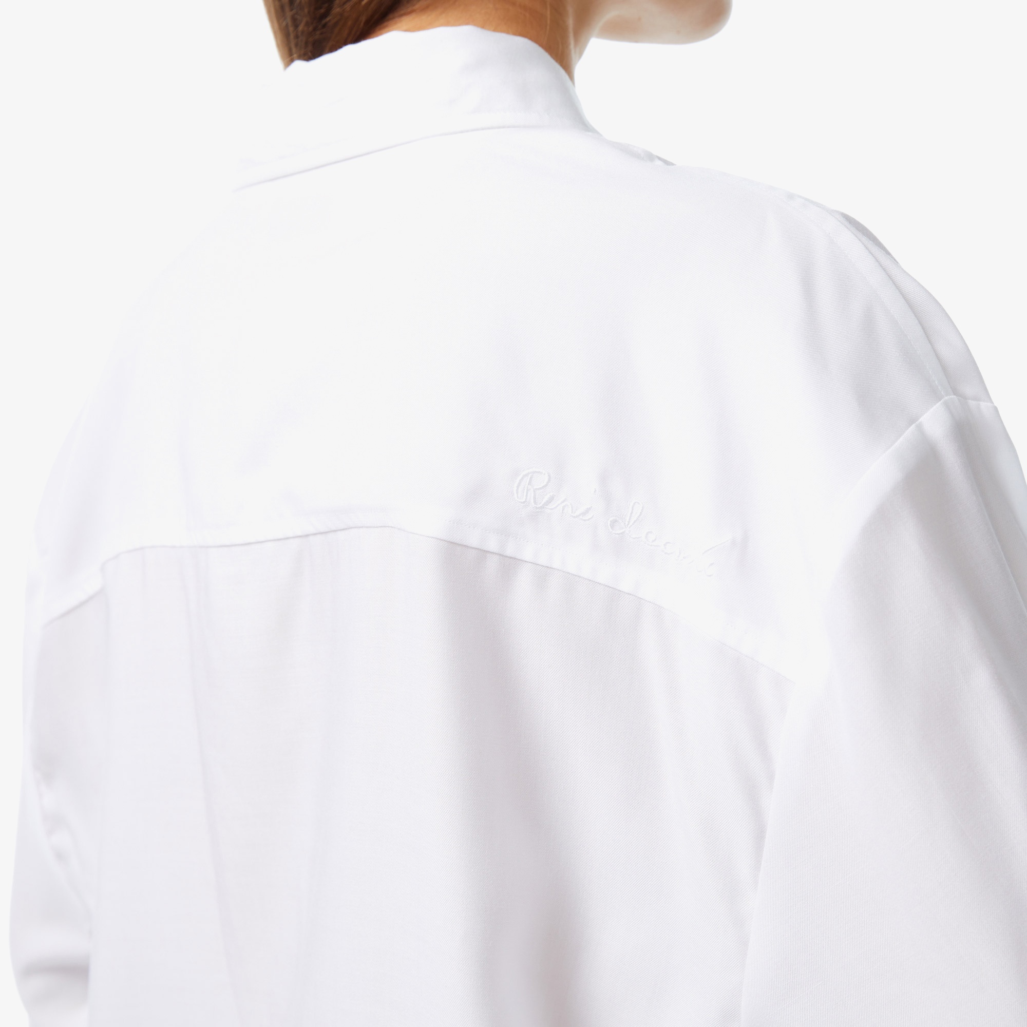 Lacoste Kadın Relaxed Fit Kısa Kollu Beyaz Gömlek