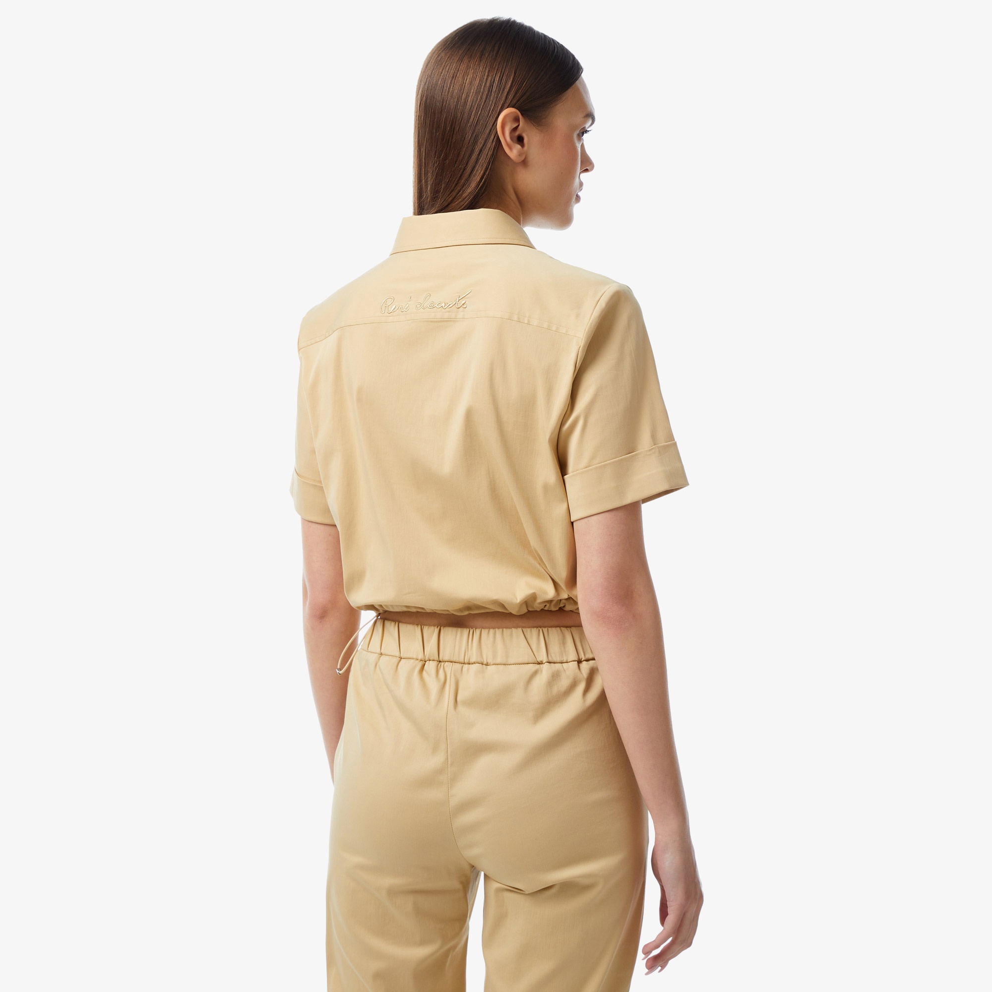 Lacoste Kadın Kısa Kollu Kahverengi Gömlek